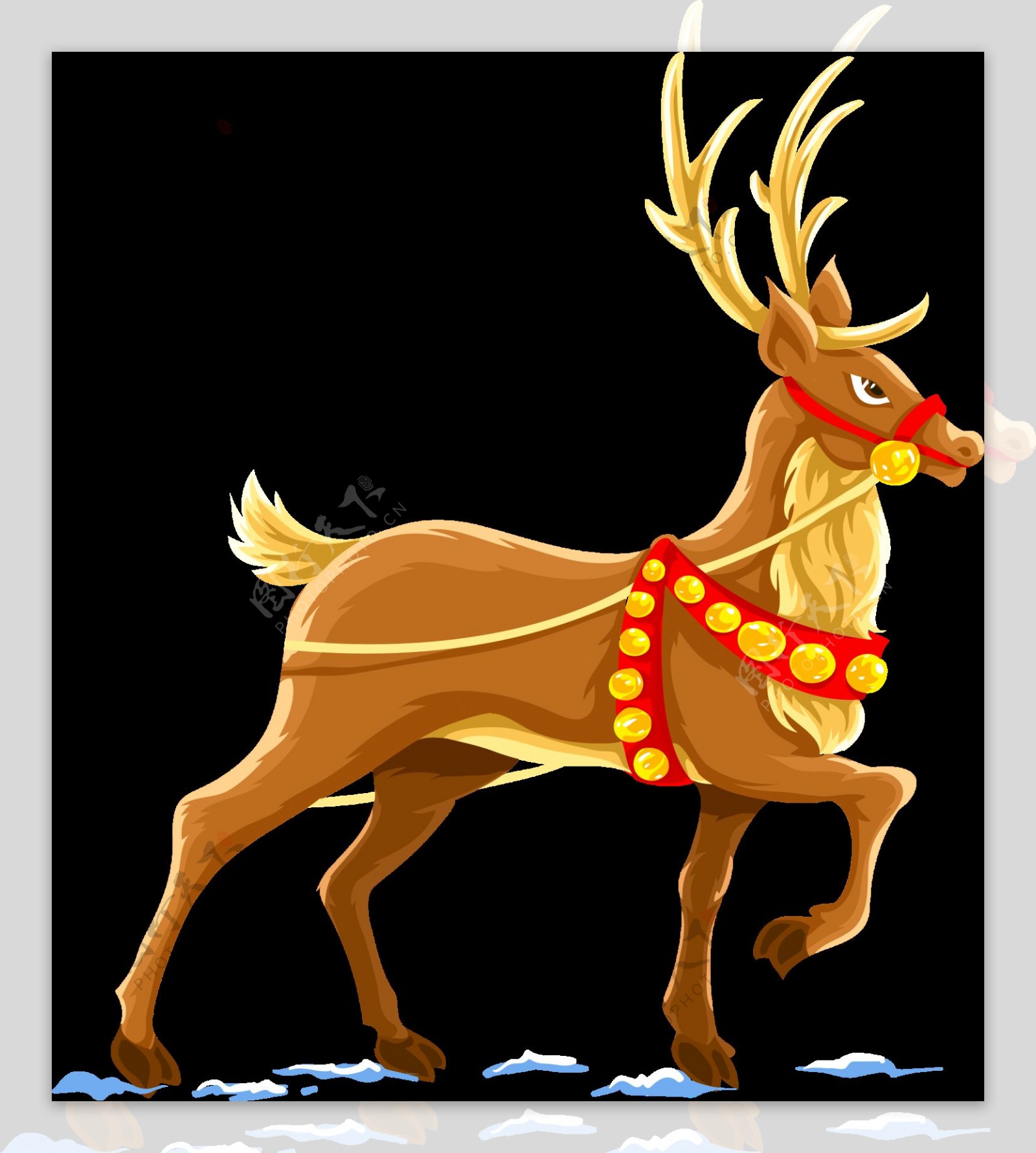 卡通圣诞麋鹿PNG