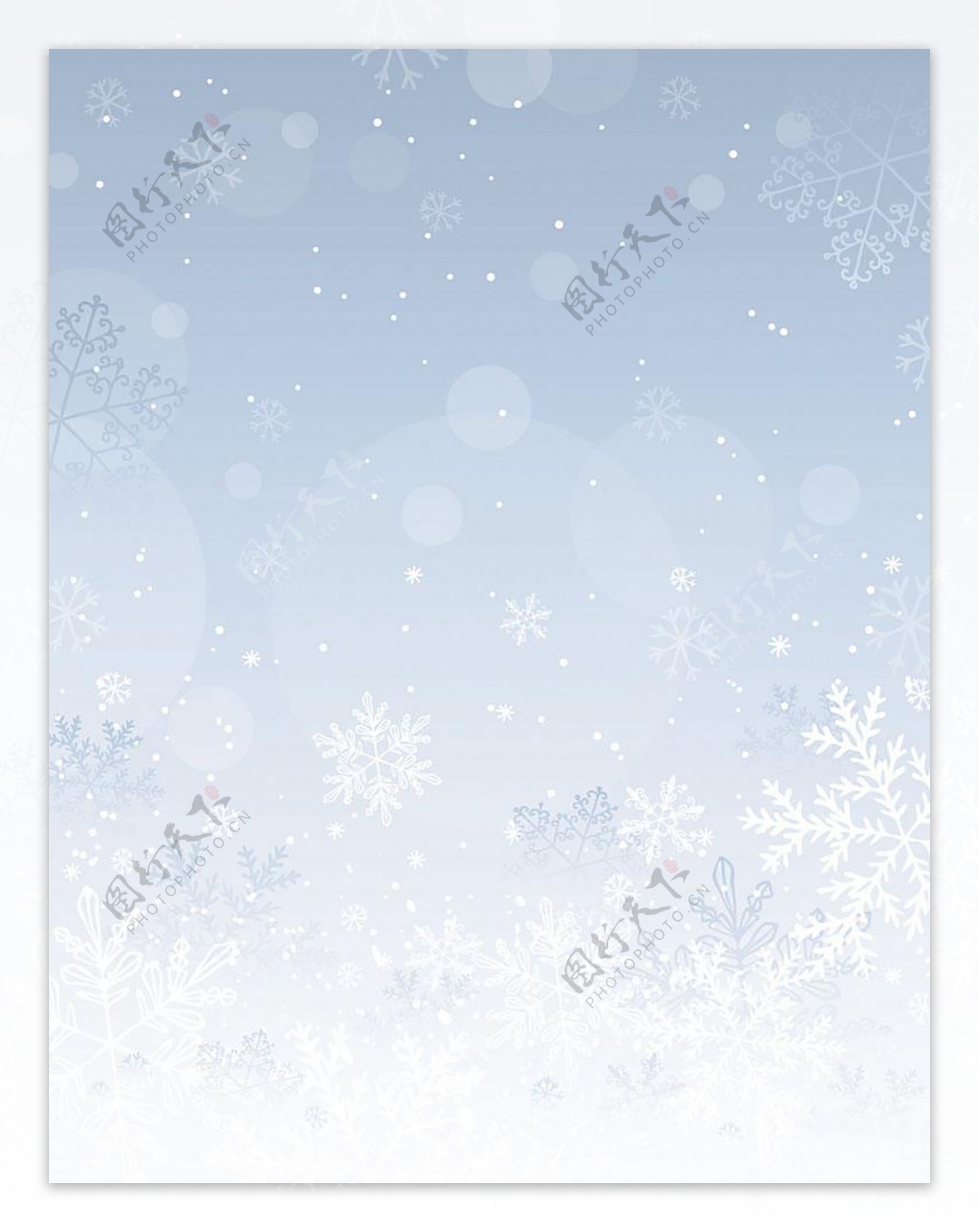 白色透明冰晶雪花图5