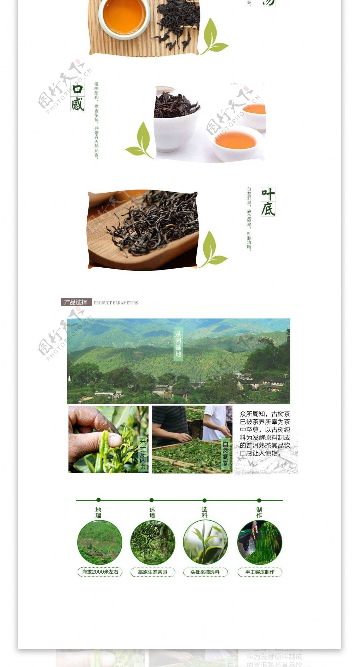 红茶茶叶详情页描述天然有机茶叶模板
