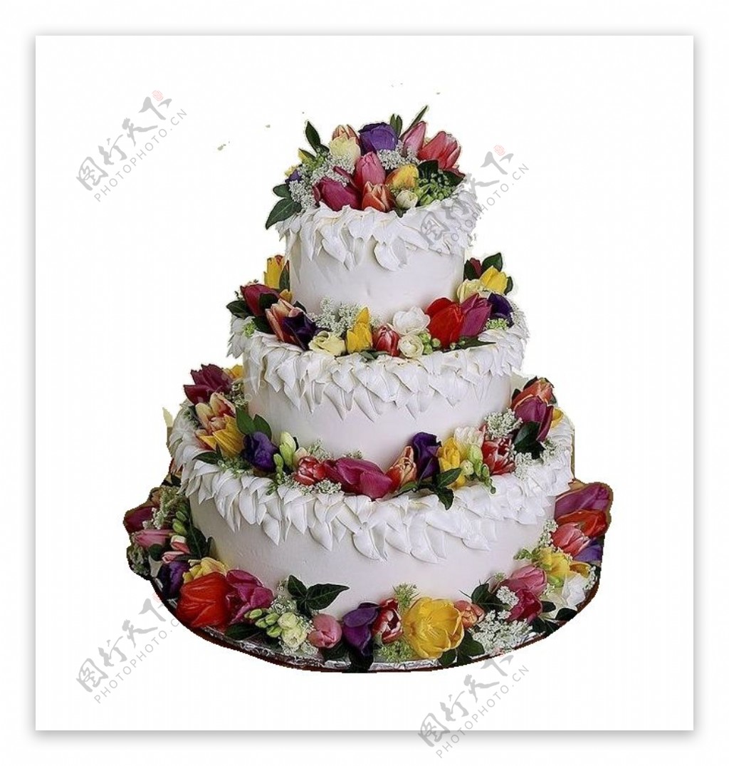 多层花朵蛋糕素材