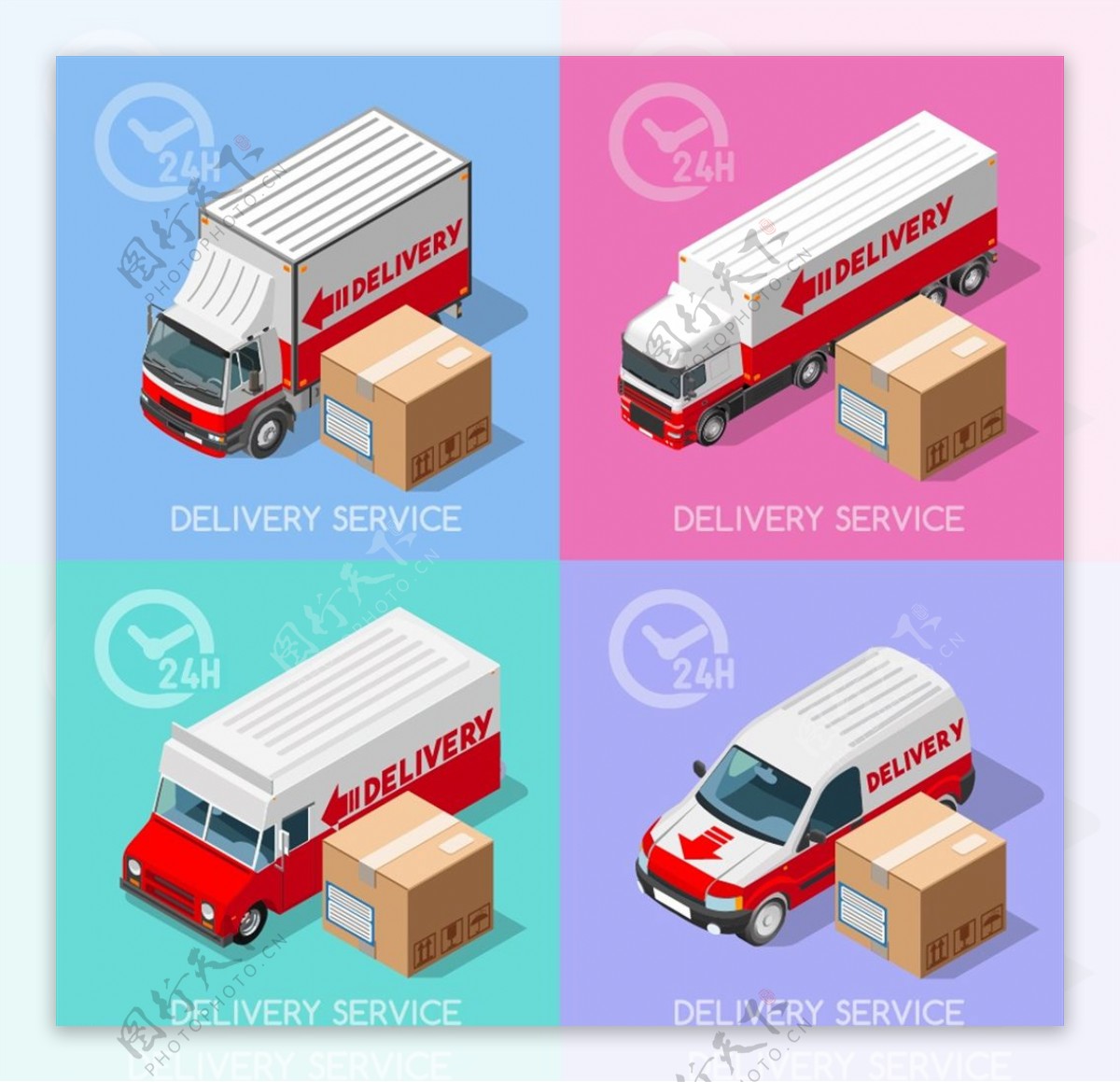 四款物流企业货运汽车图表