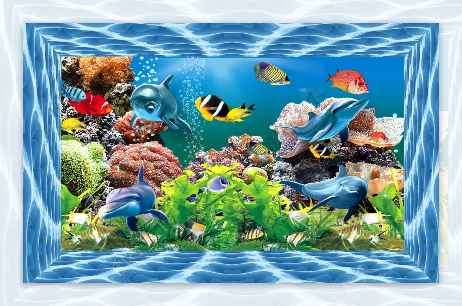 3D海底世界背景墙