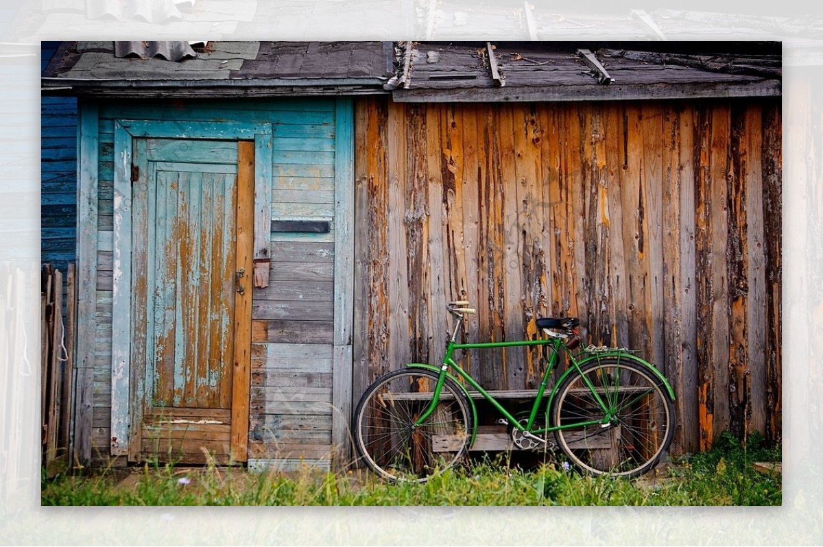 自行车单车绿色出行脚踏车