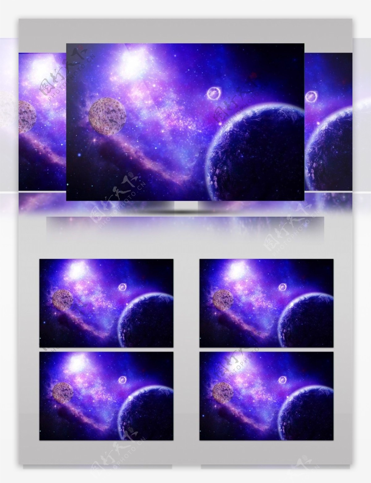 紫色光雾星球视频素材