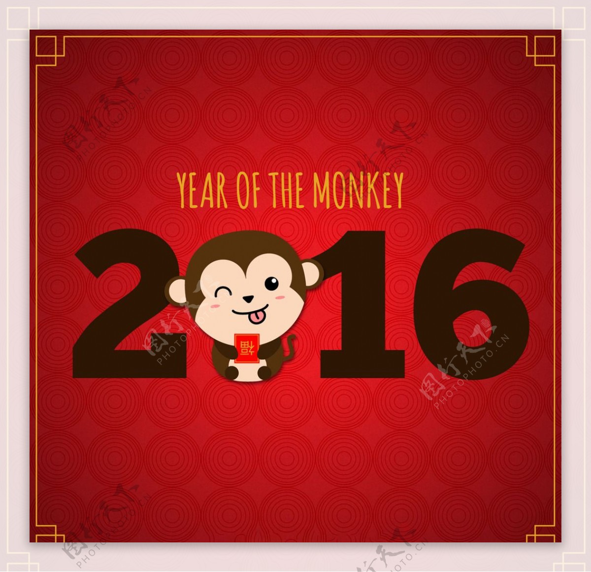 新年猴子背景
