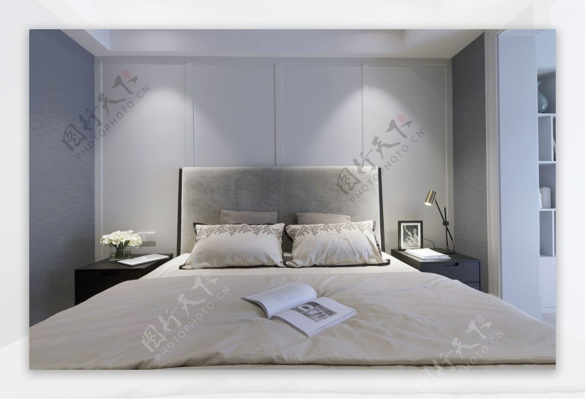 简单白色设计卧室效果图