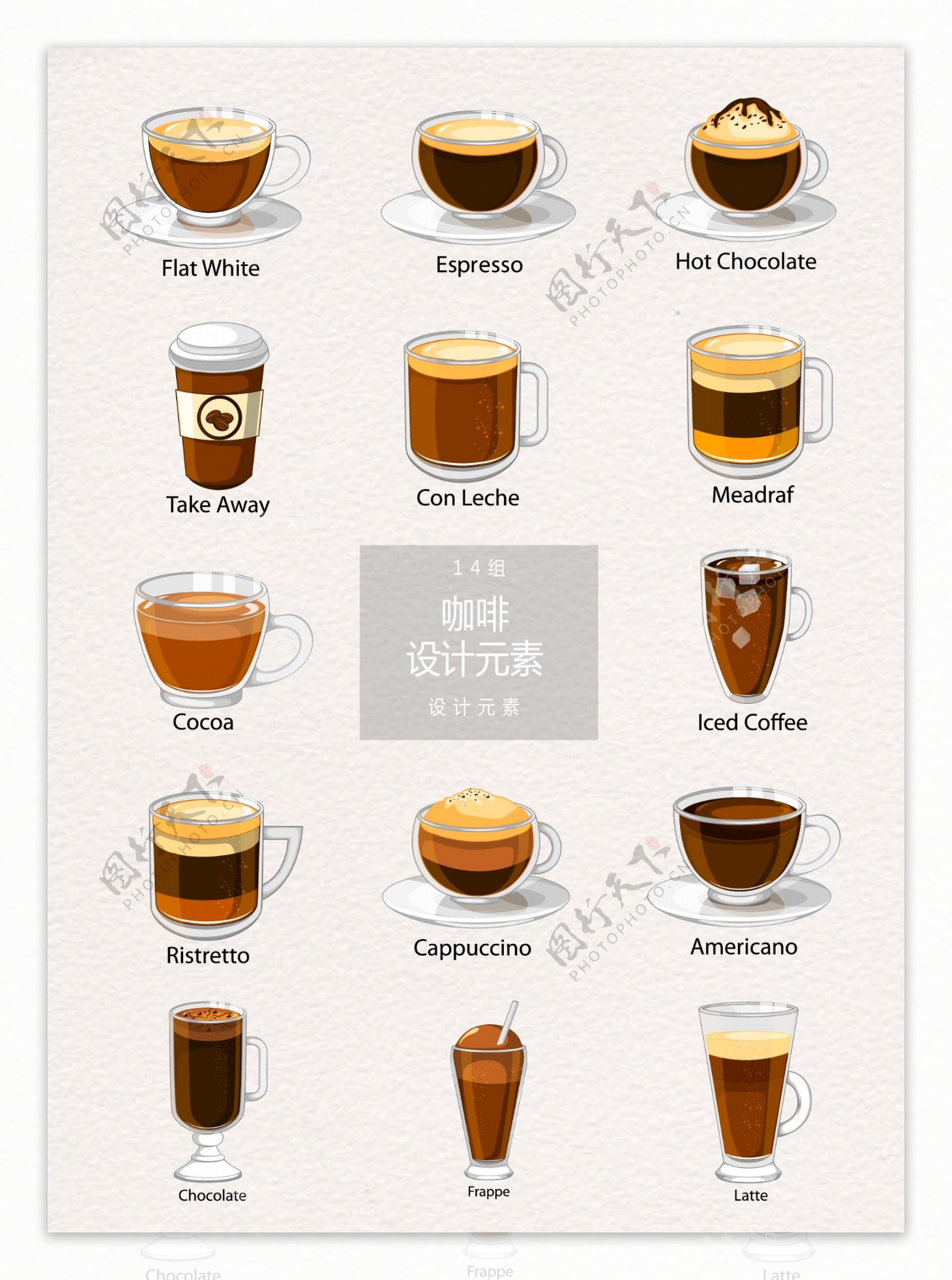 咖啡饮料设计元素