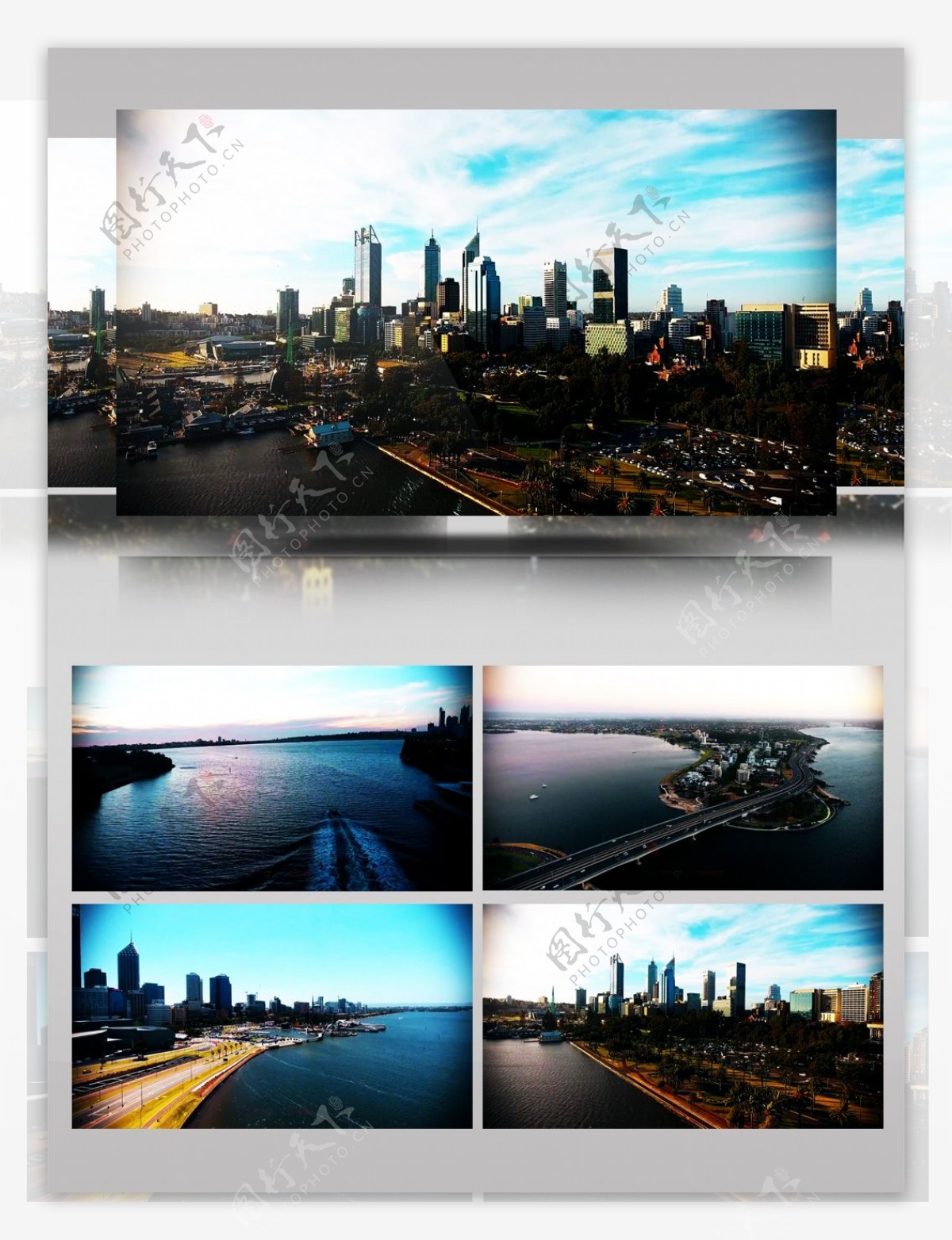 1080p超清风景澳大利亚珀斯天际线风景