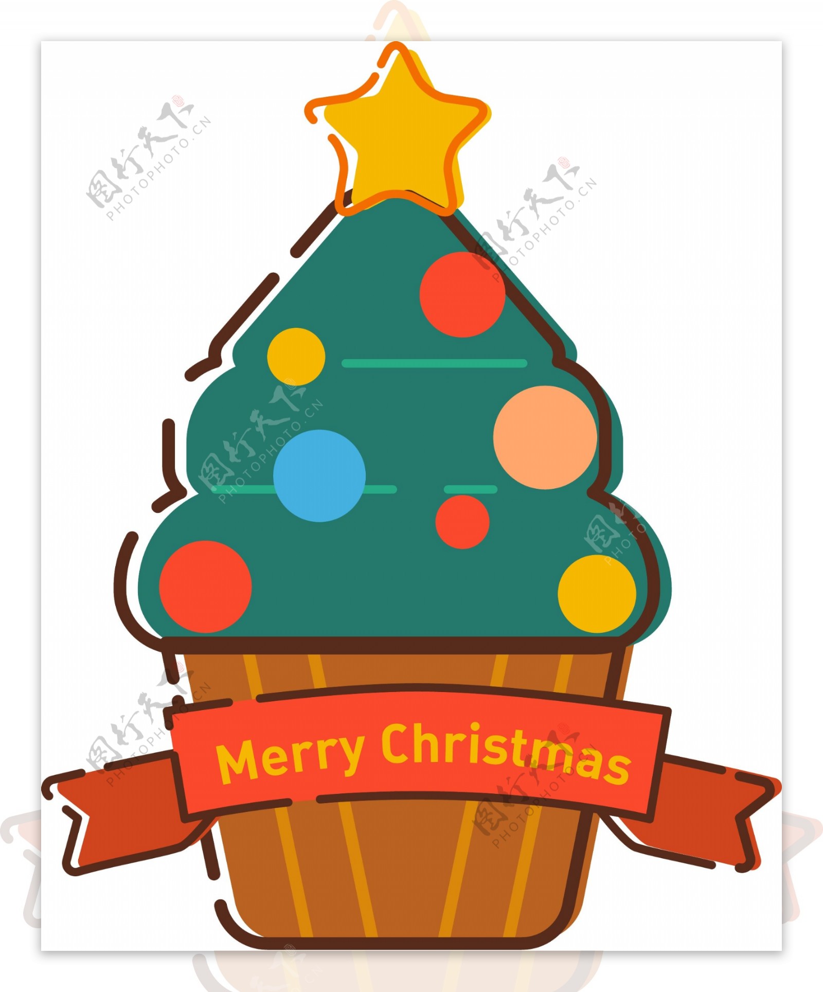 MBE圣诞挂件圣诞树可爱装饰图案可商用