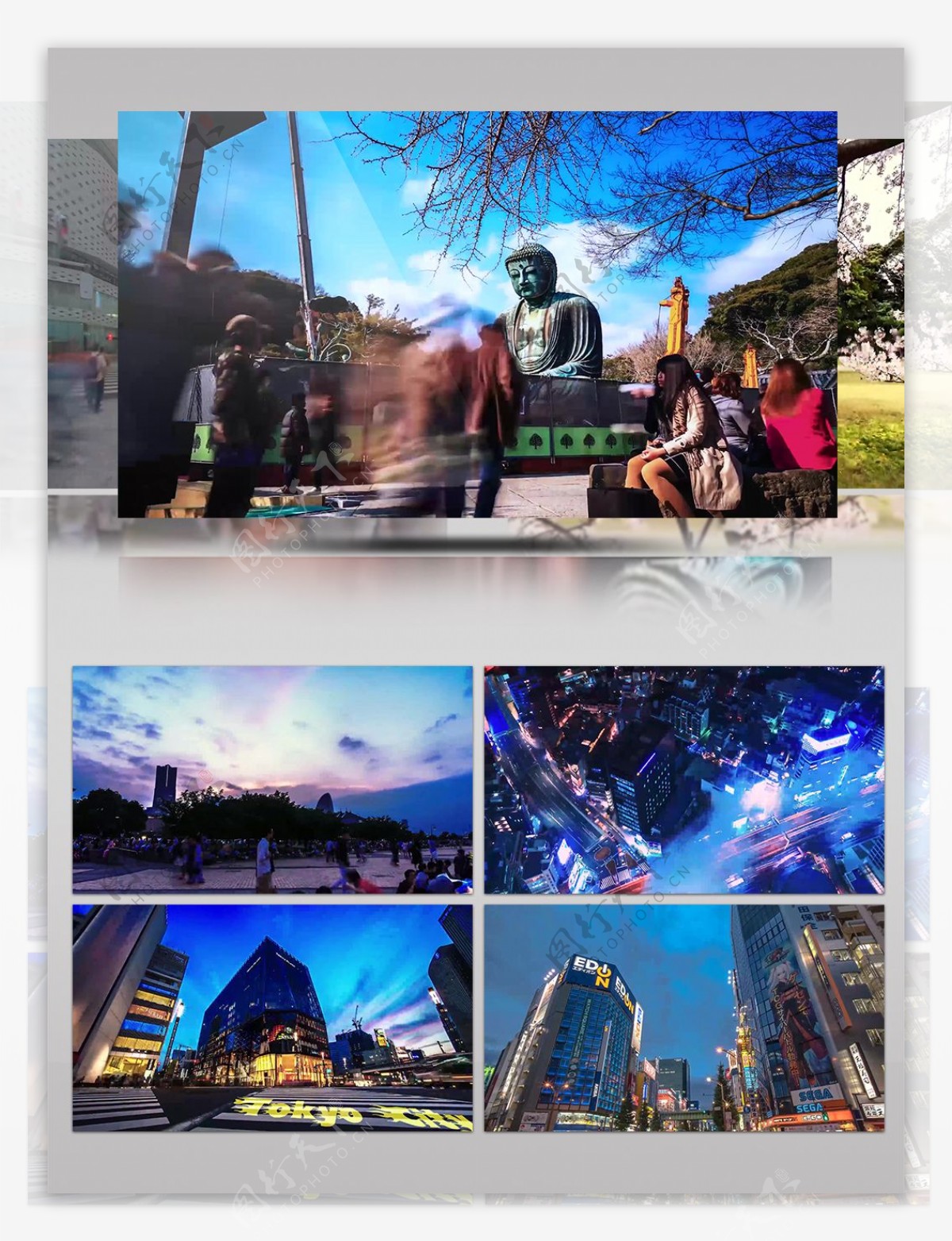 4k抖音风格东京城市商业人文景观延时摄影