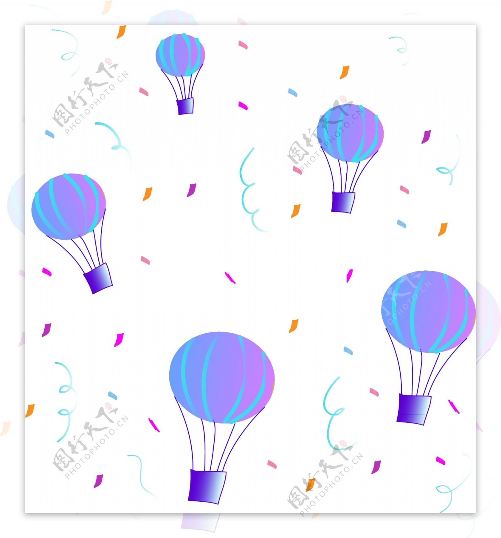 混合热气球漂浮元素