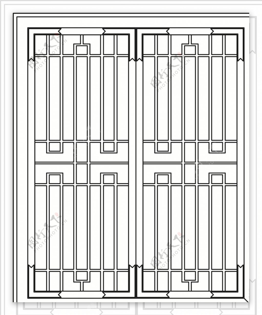 古建花纹镂空花纹古建窗花