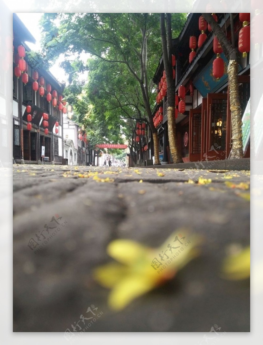 建筑古镇历史石板路