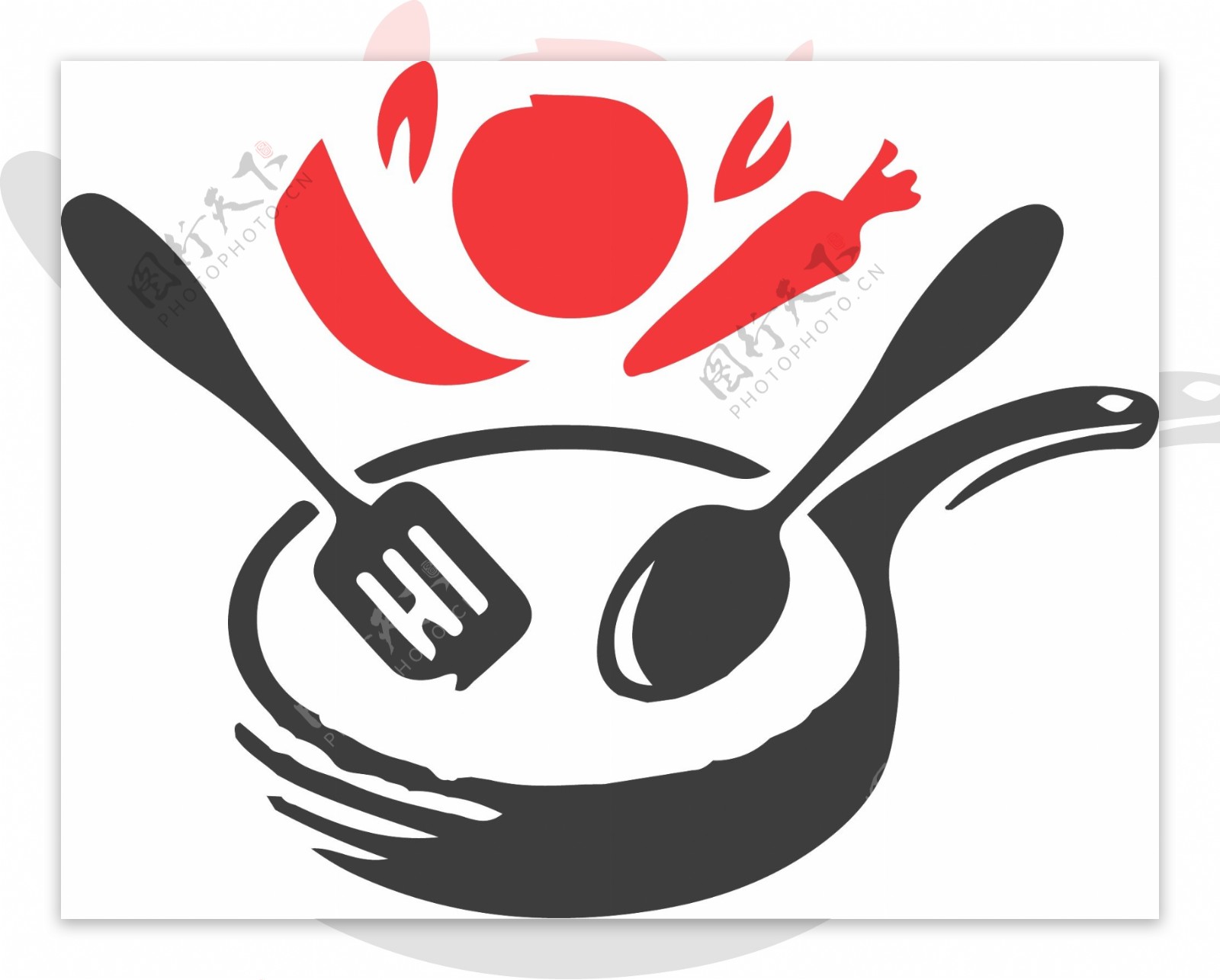 刀叉餐饮LOGO标志设计