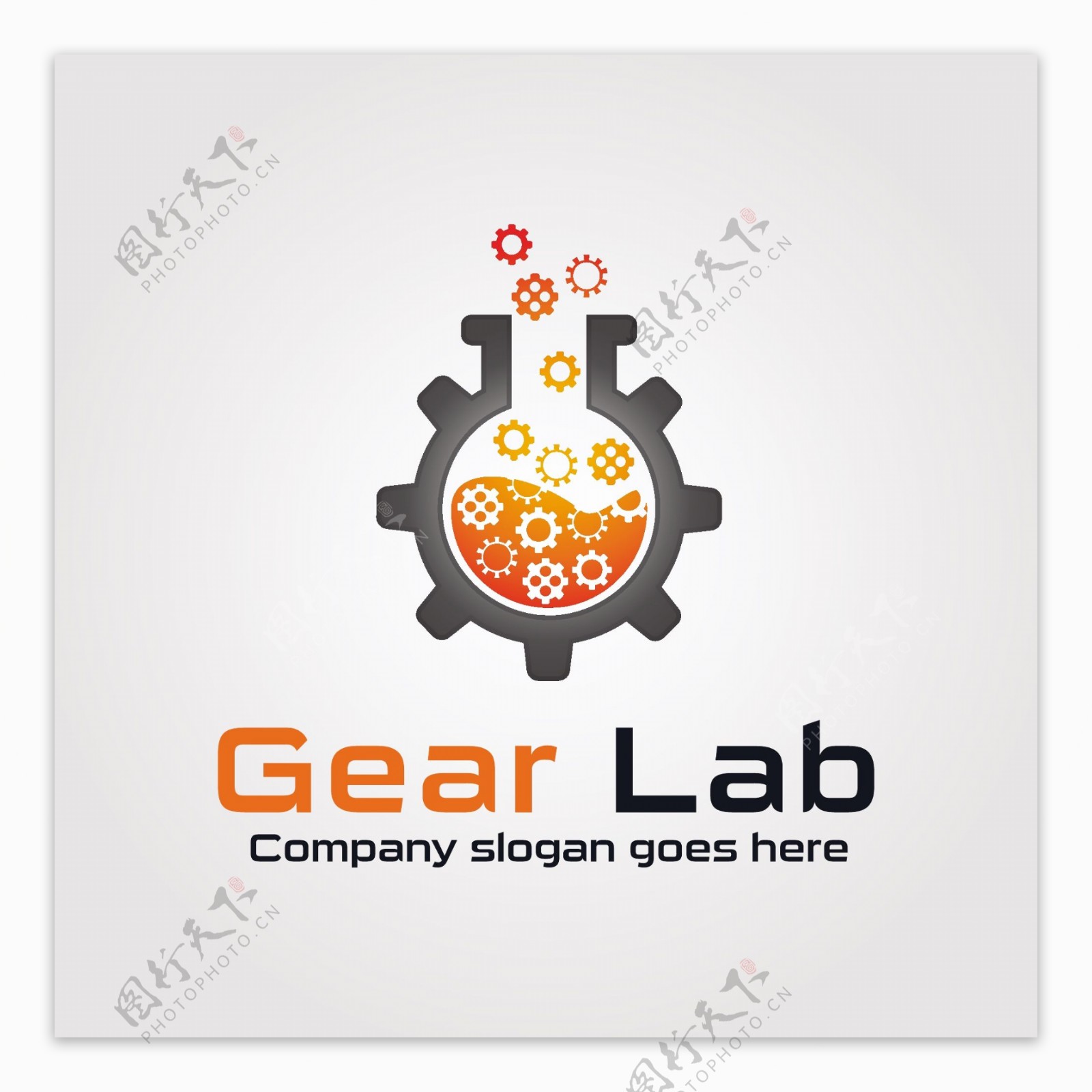 齿轮实验室标志logo模板