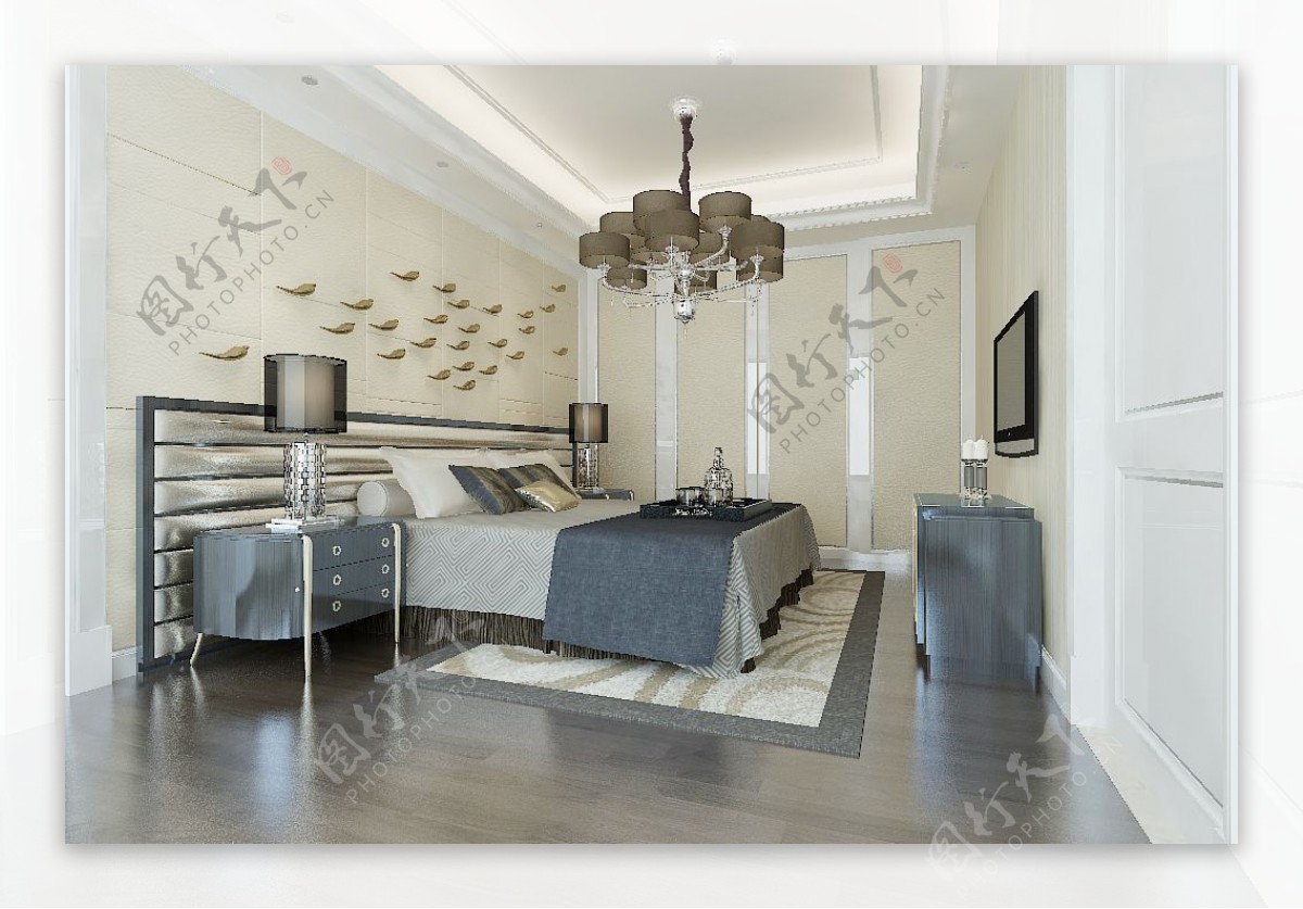 现代欧式卧室空间效果图