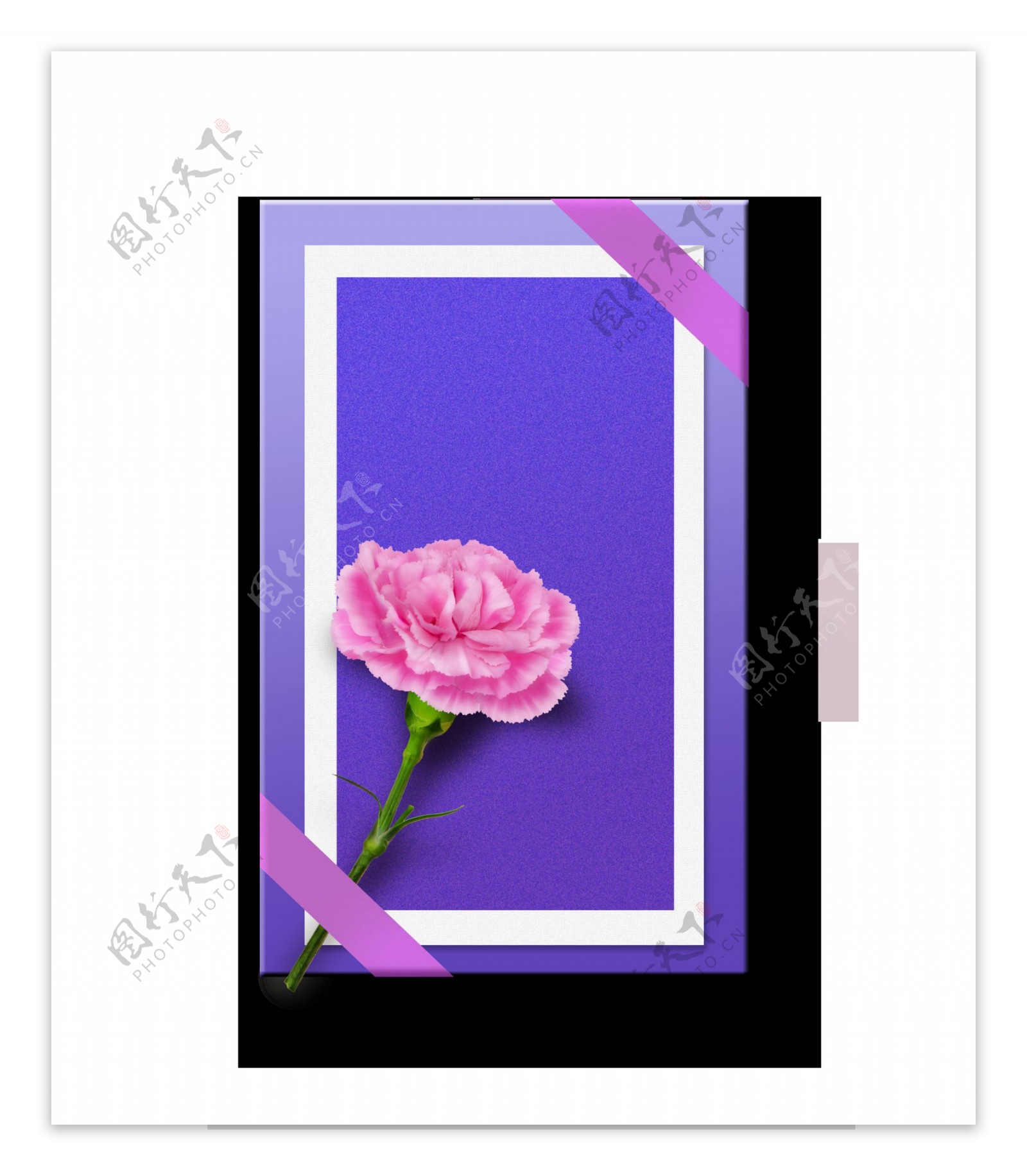 紫色浪漫礼盒装饰素材