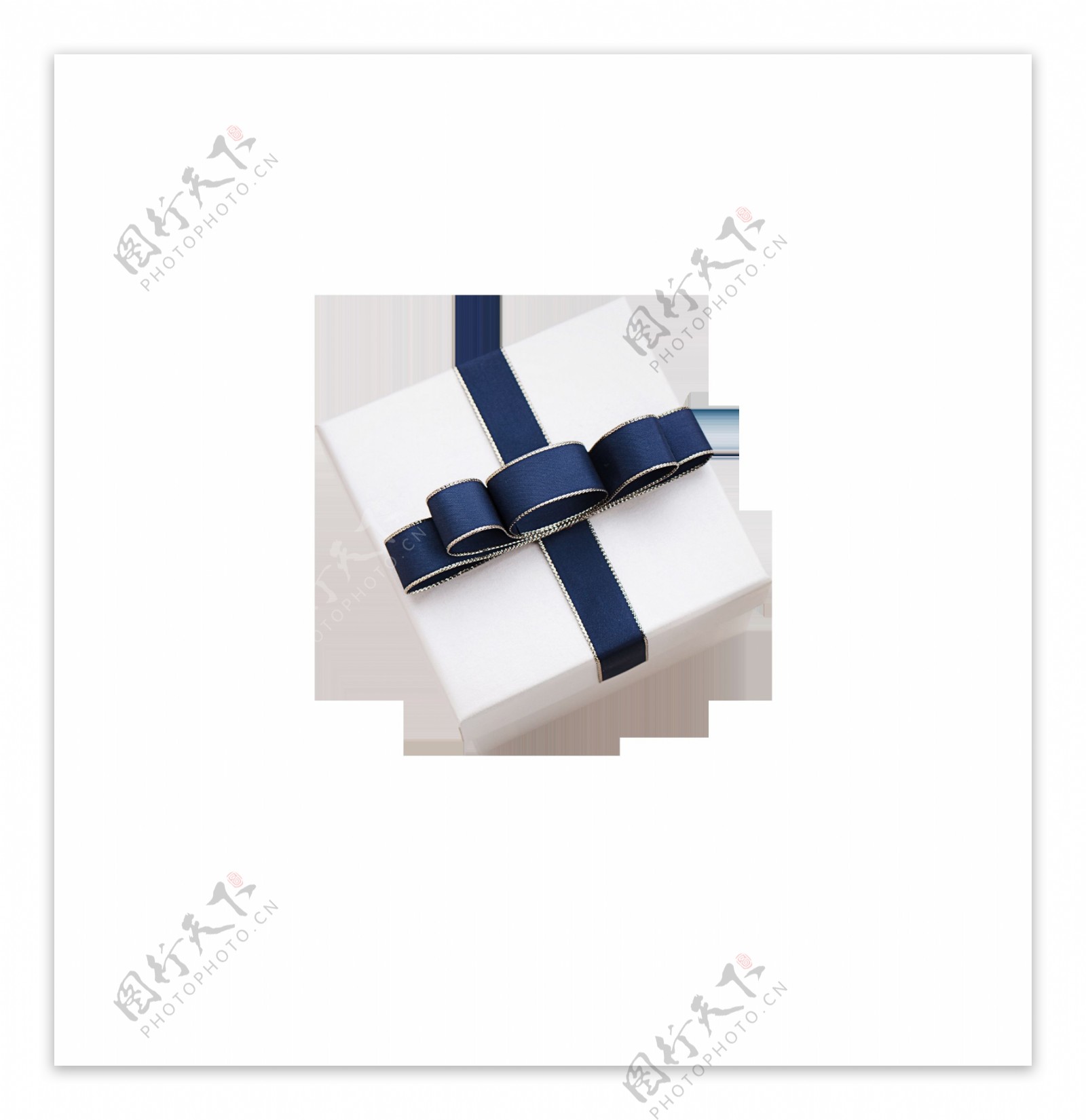 白色质感方形礼盒装饰素材