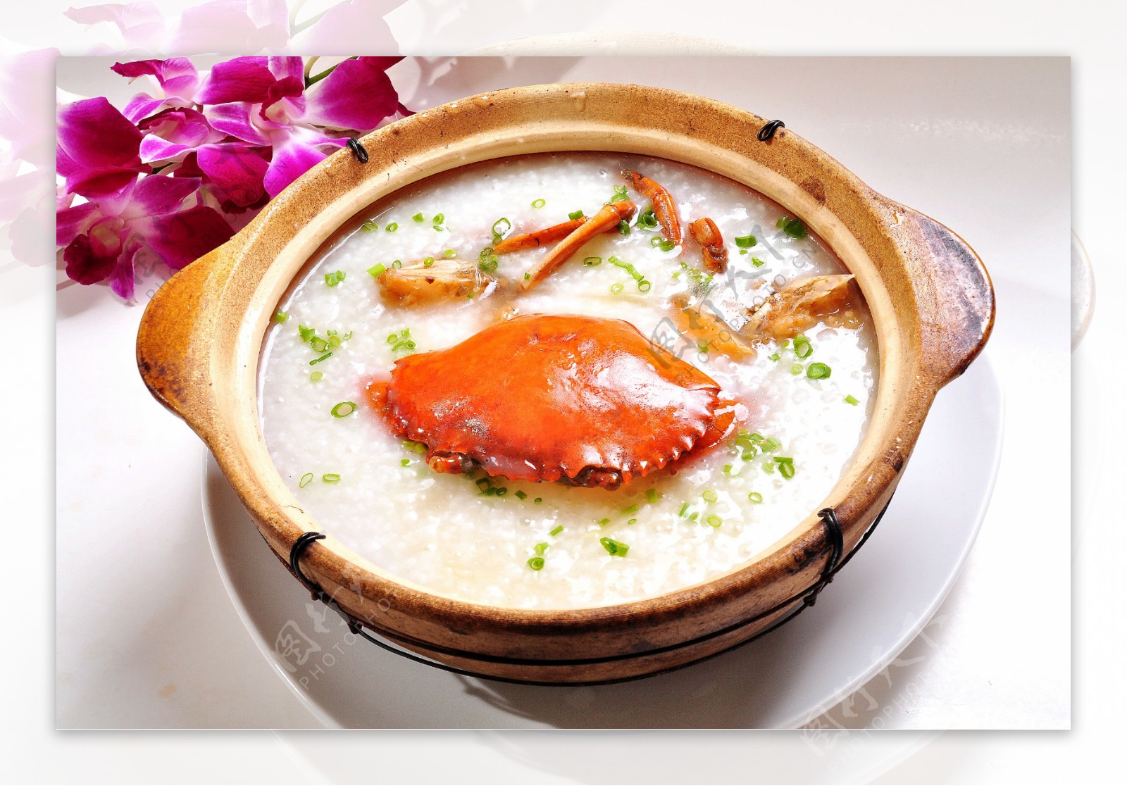 鲜美蟹肉海鲜粥高清图片下载-正版图片500594946-摄图网