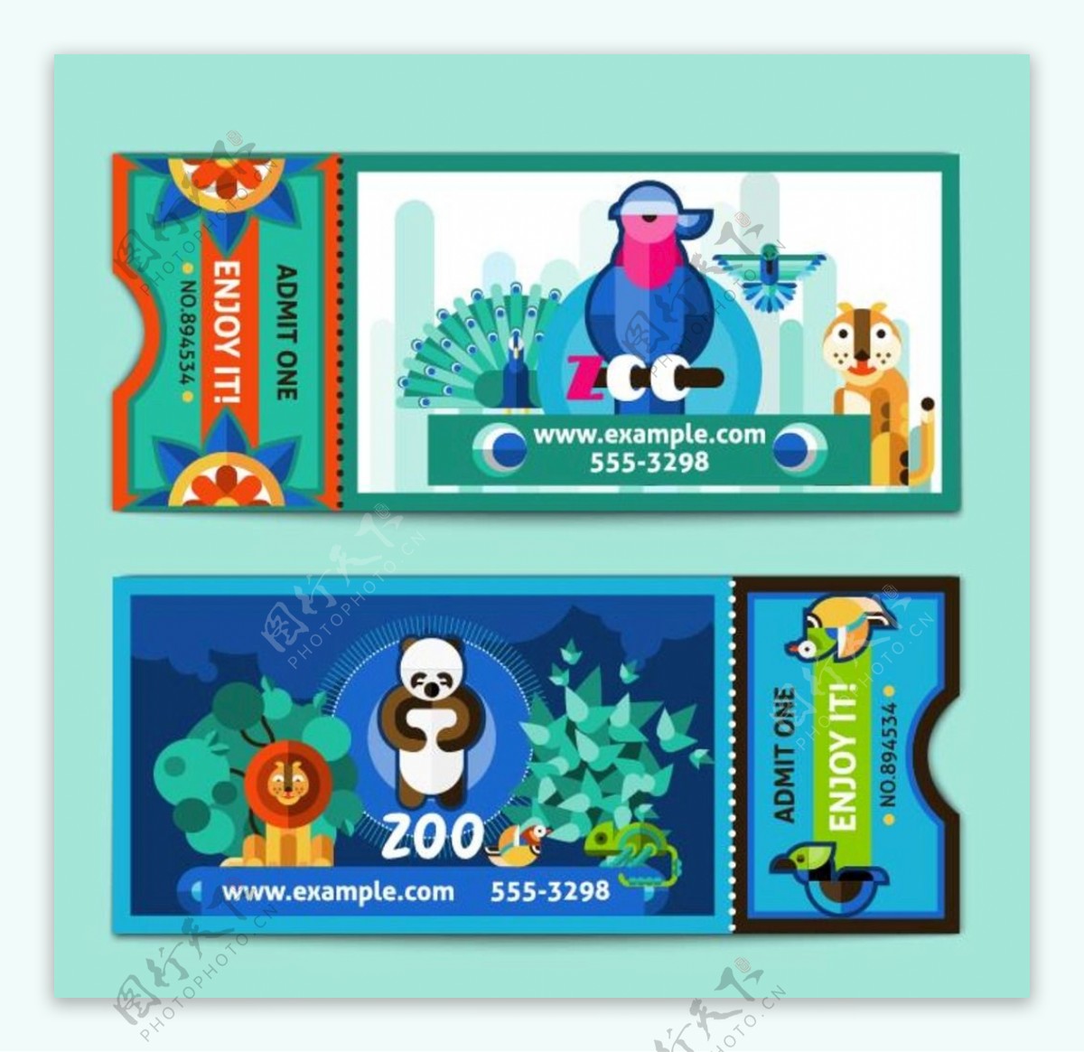 动物园游乐场门票设计