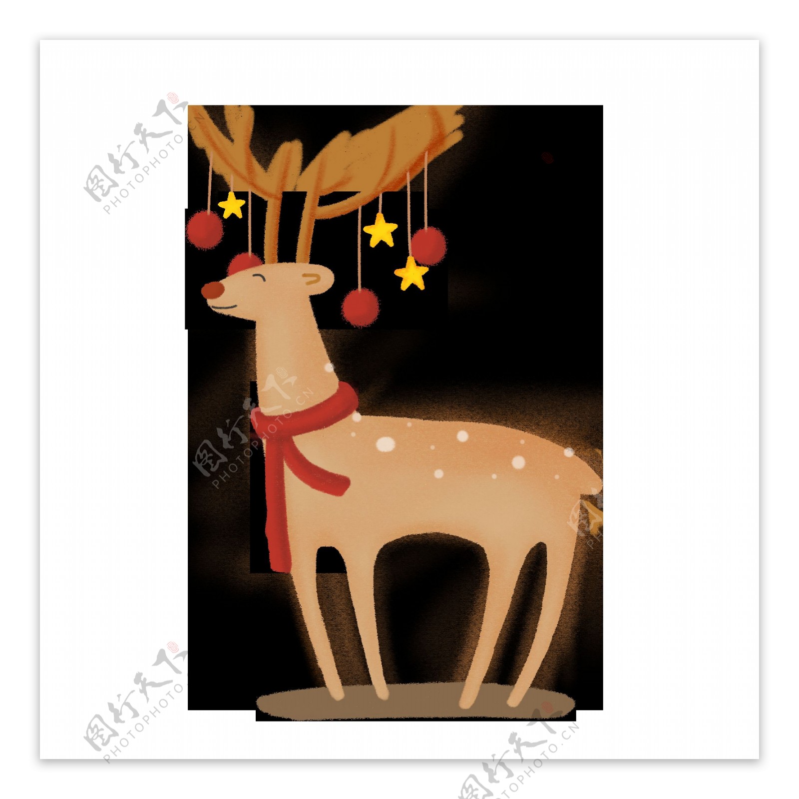 圣诞节麋鹿驯鹿小鹿动物素材圣诞素材