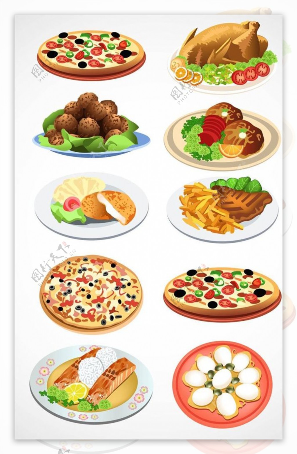 食物美食素材矢量图形图标