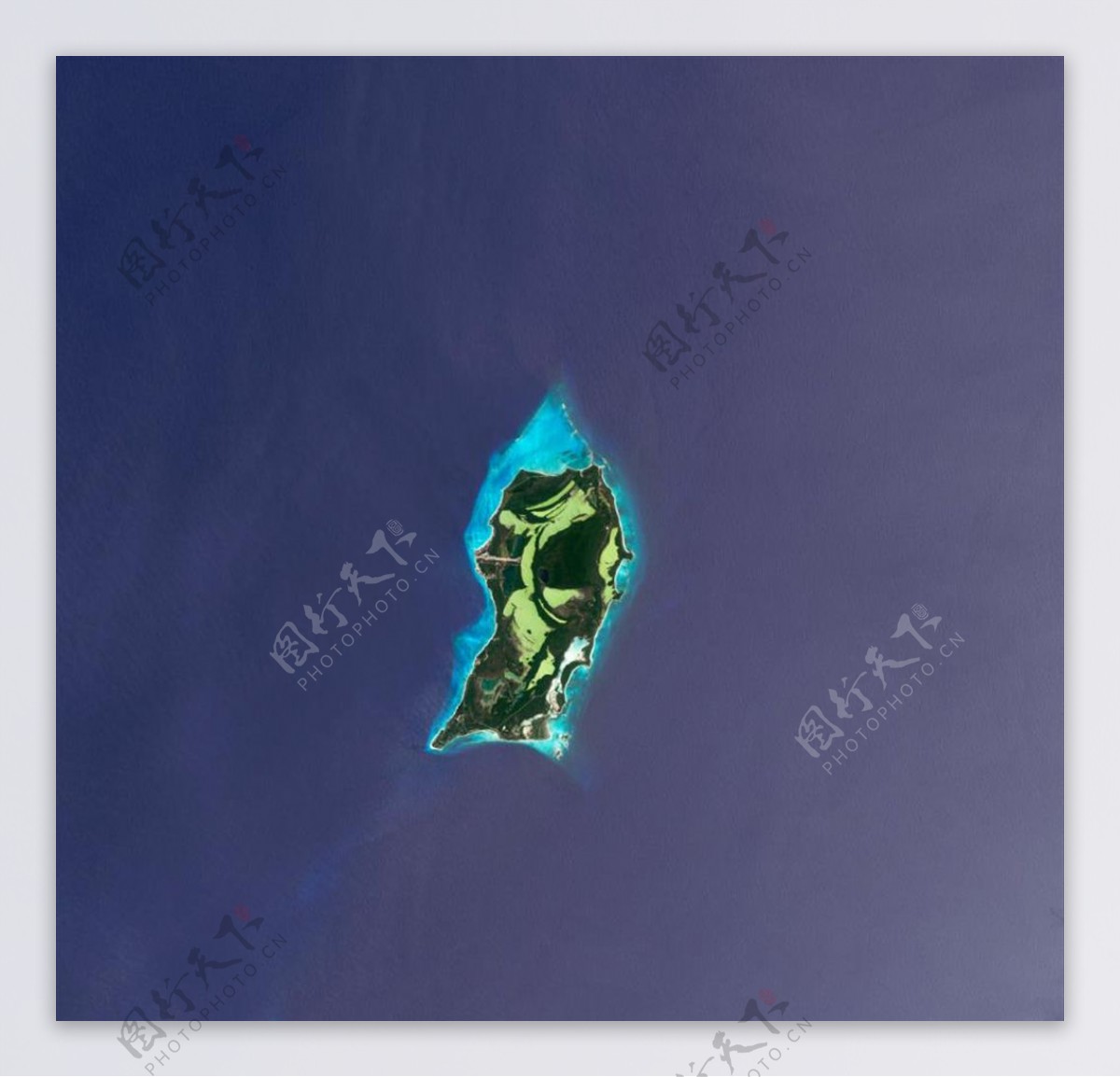 绝美海岛卫星遥感图