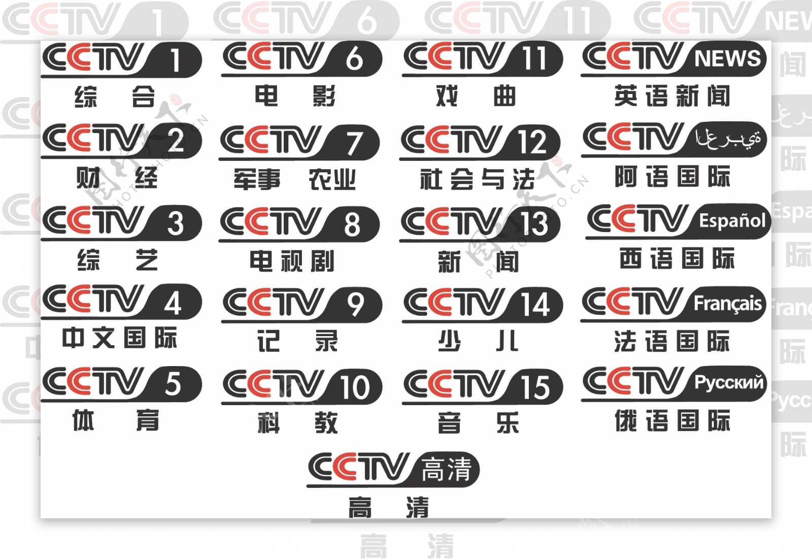 cctv最新频道台标