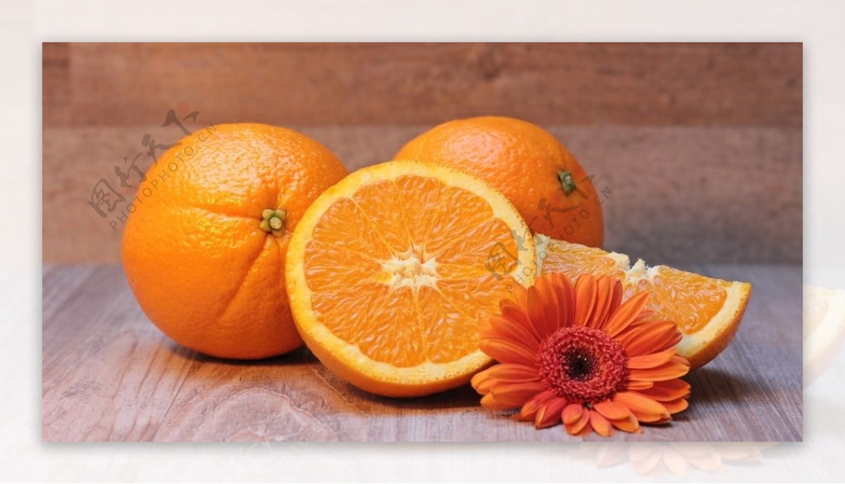 橙子水果新鲜绿色健康
