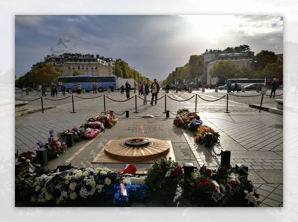 巴黎凯旋门下的无名烈士墓