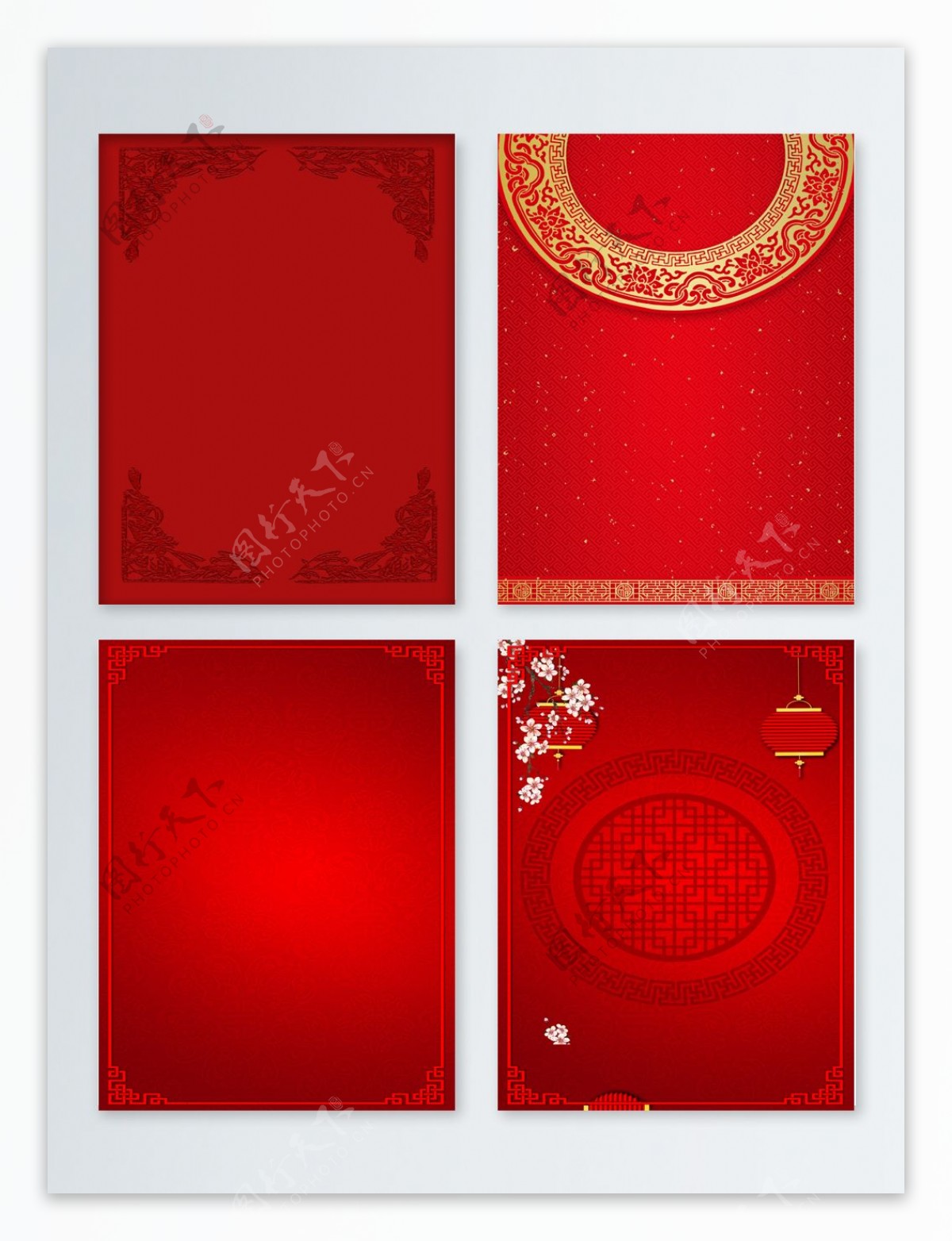 新年喜庆红色海报背景图