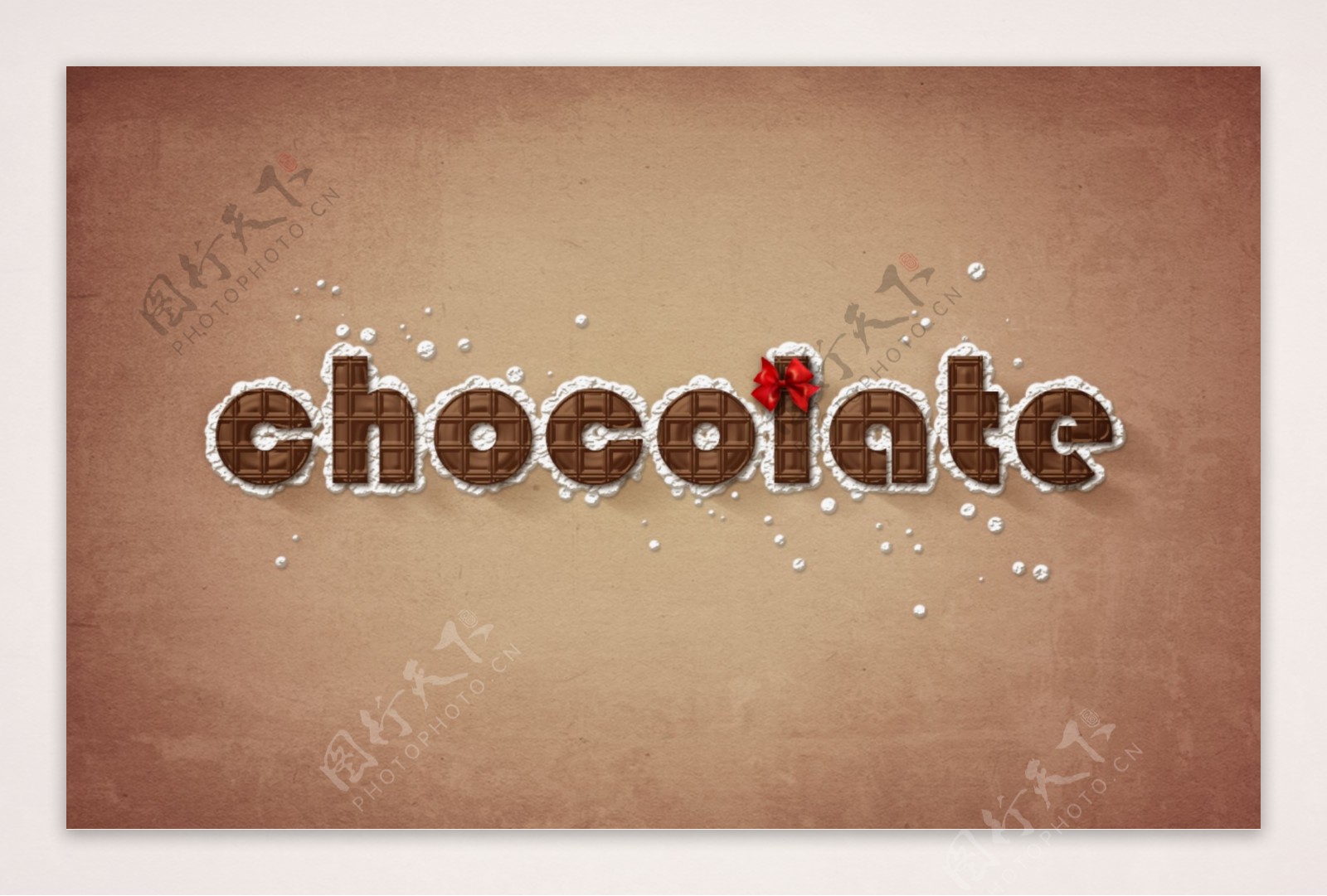 可爱巧克力糖果字体
