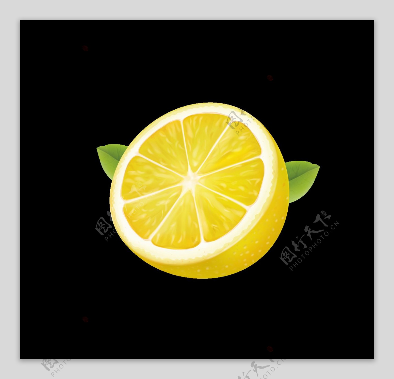 柠檬纵切面图片素材-编号26375250-图行天下