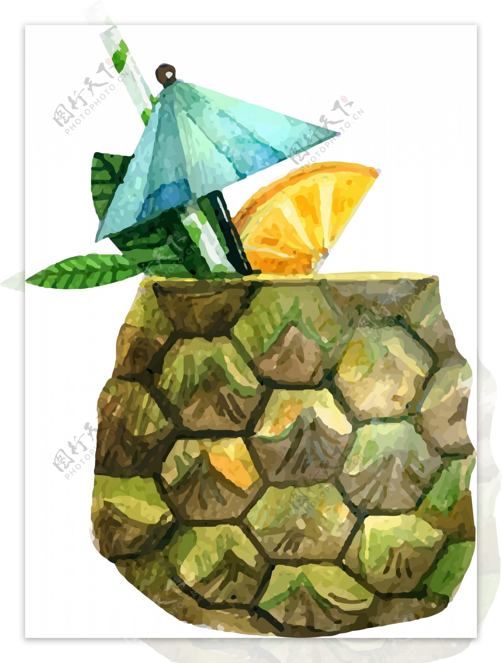 抽象水果菠萝元素