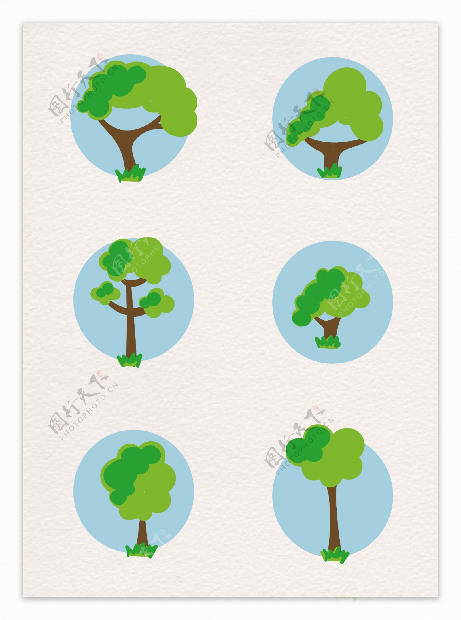 树木图标设计元素