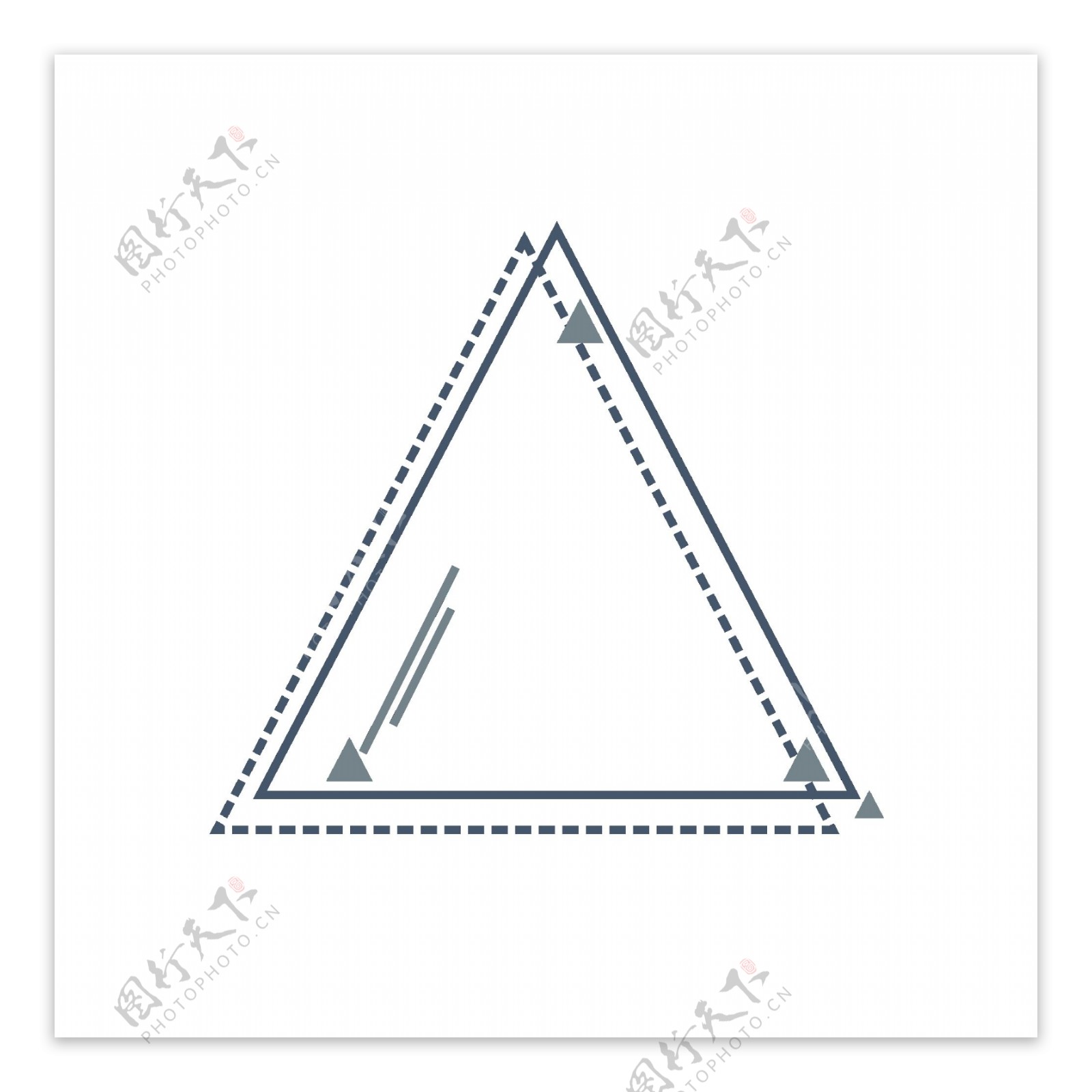 简约线条三角形边框装饰元素