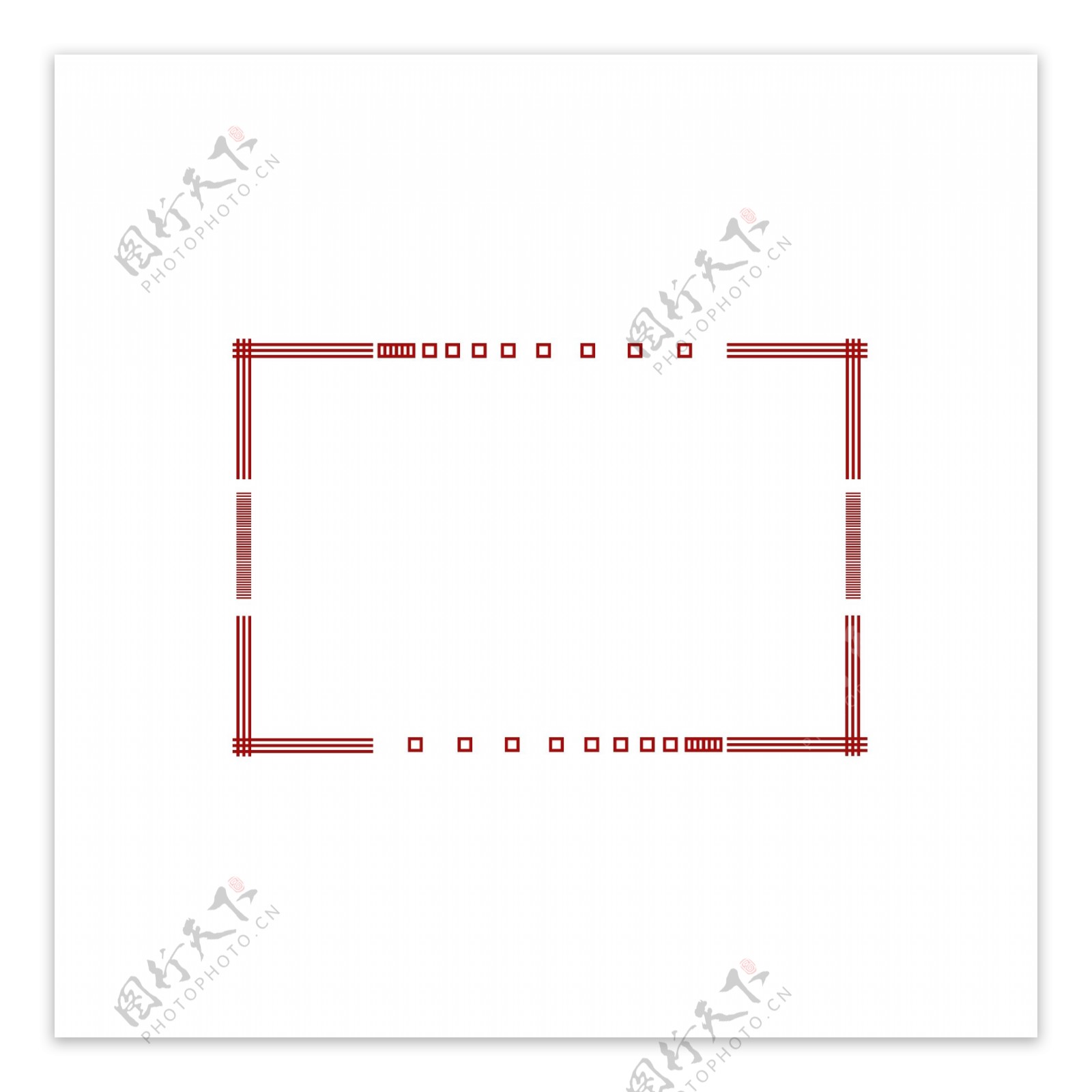 简约大气中国风红色边框