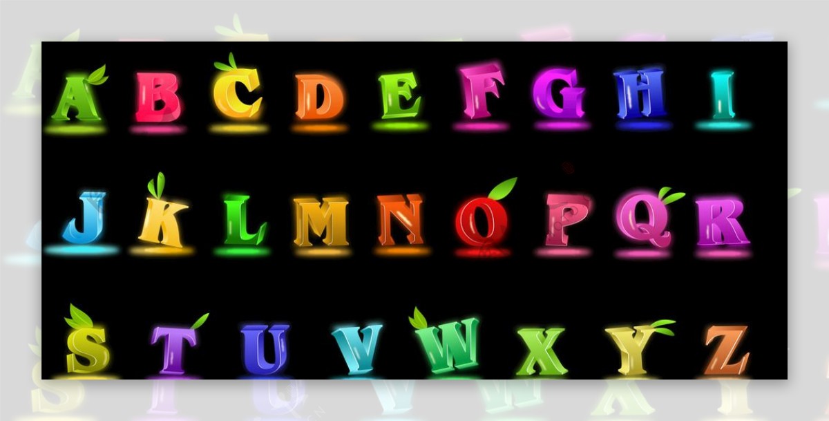 3D英文字母