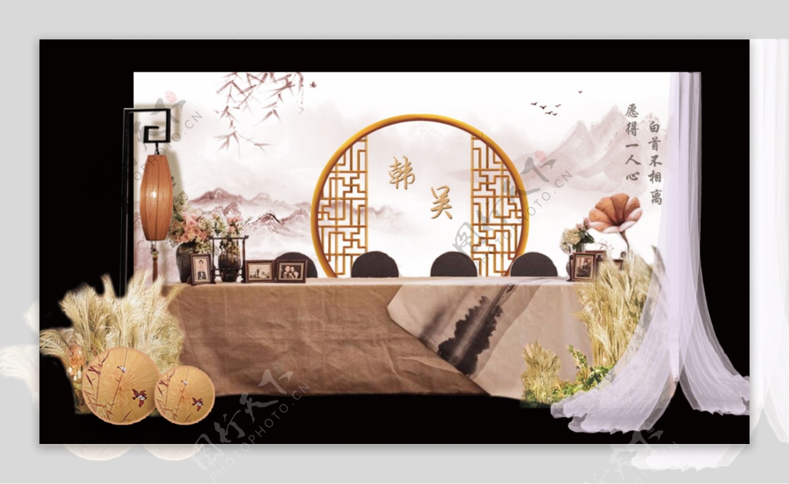 新中式古典婚礼效果图