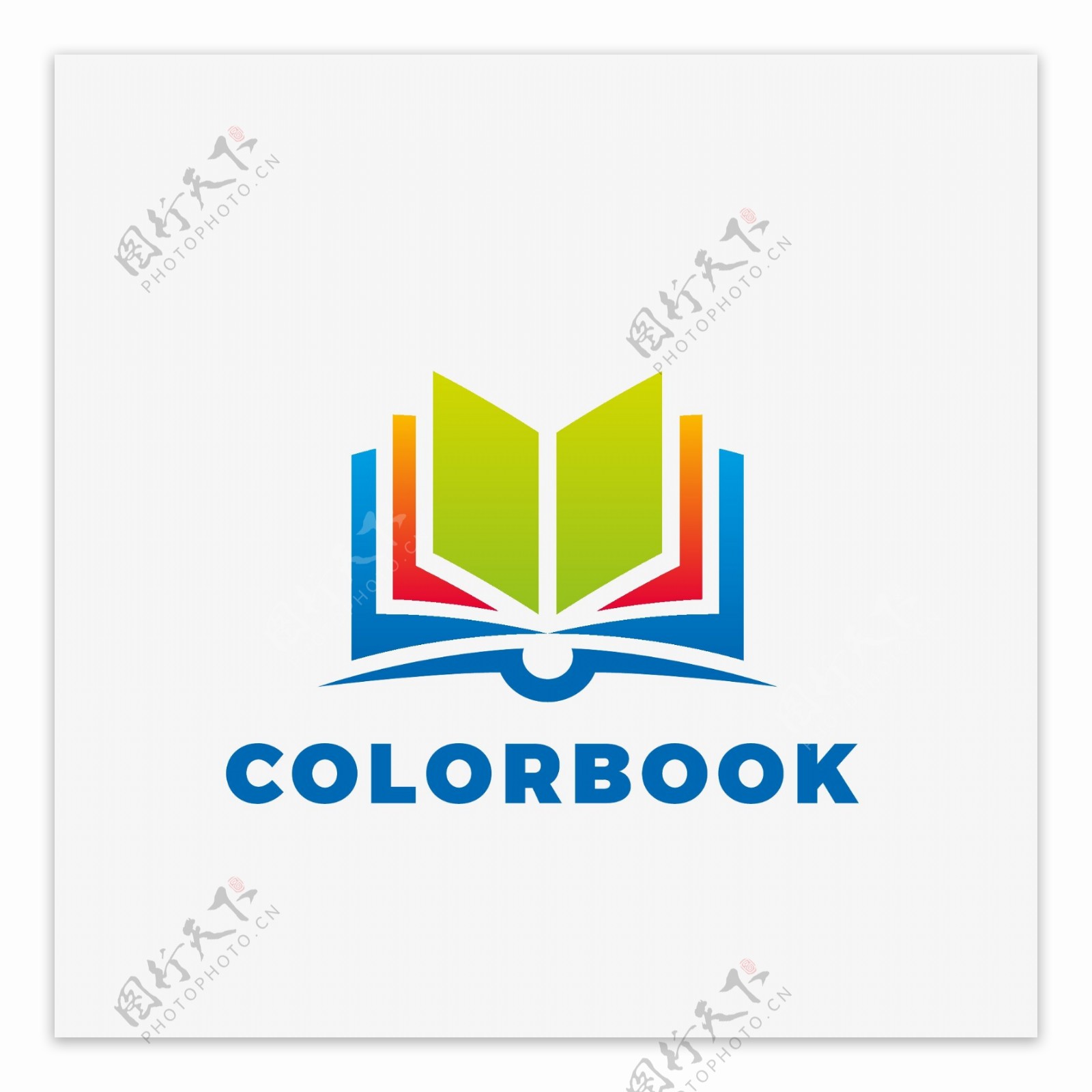 翻开的书阅读器logo标志图标