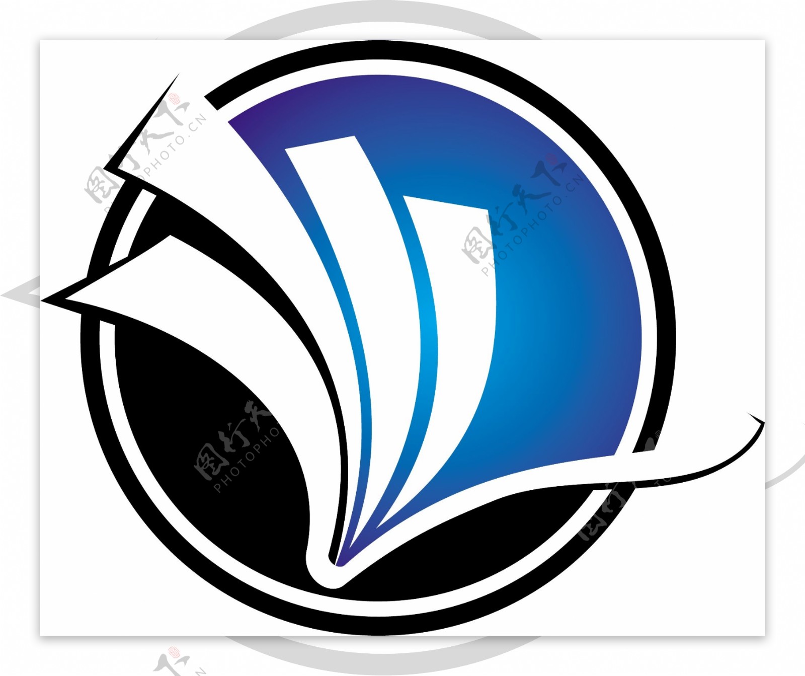 图书馆培训机构logo标志设计