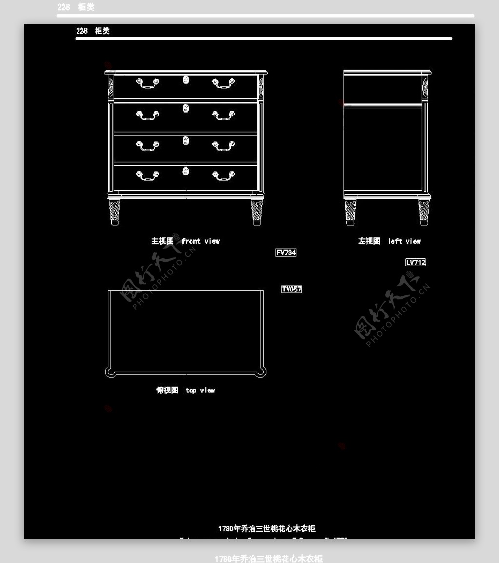 欧式家具施工图家装CAD图纸