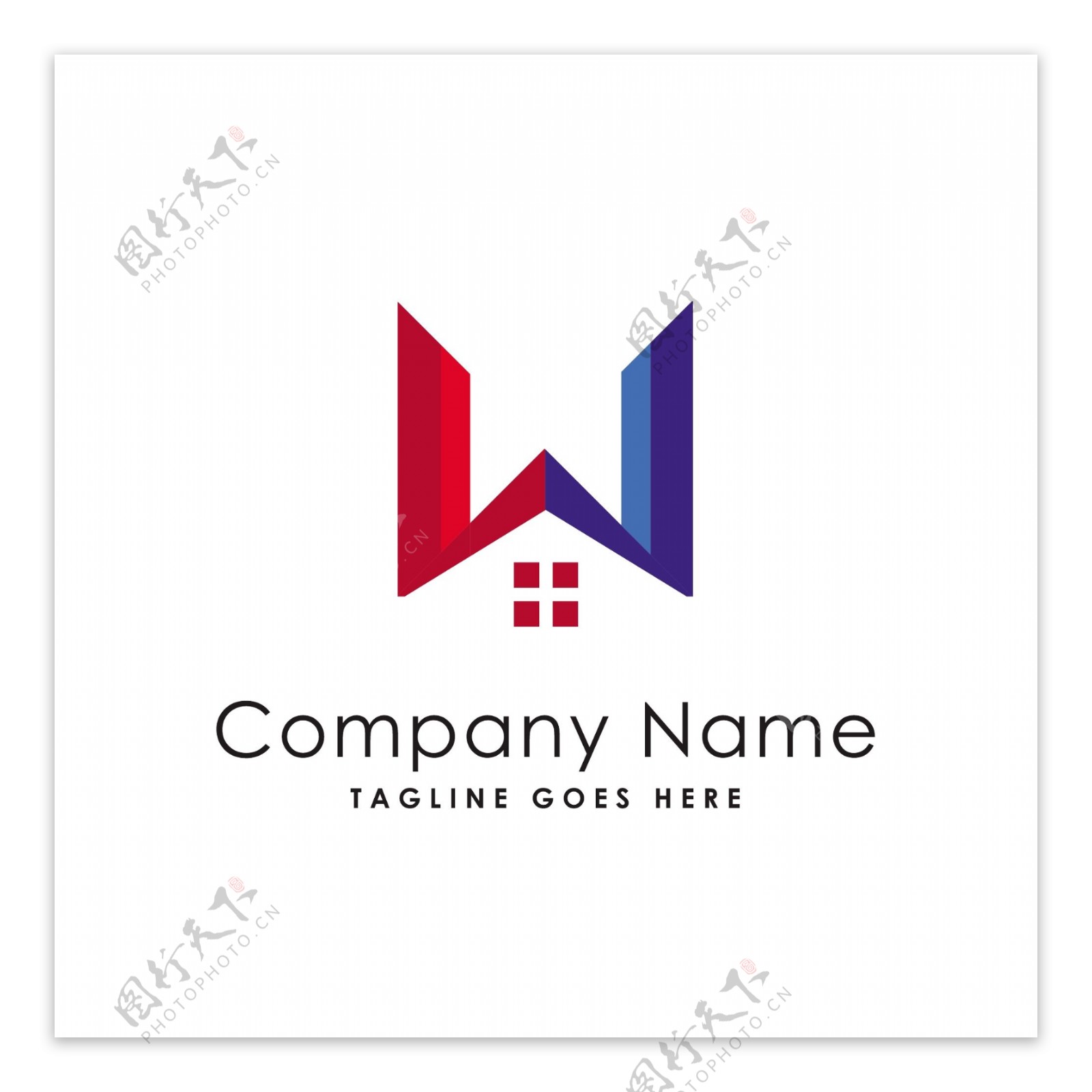 W字母造型logo工业logo