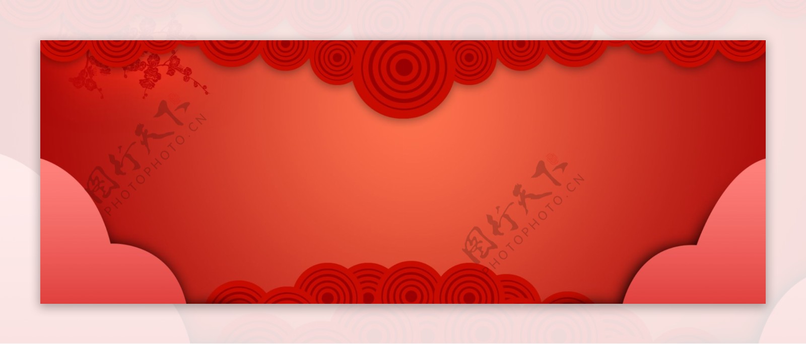 红色喜庆新年婚庆背景模板