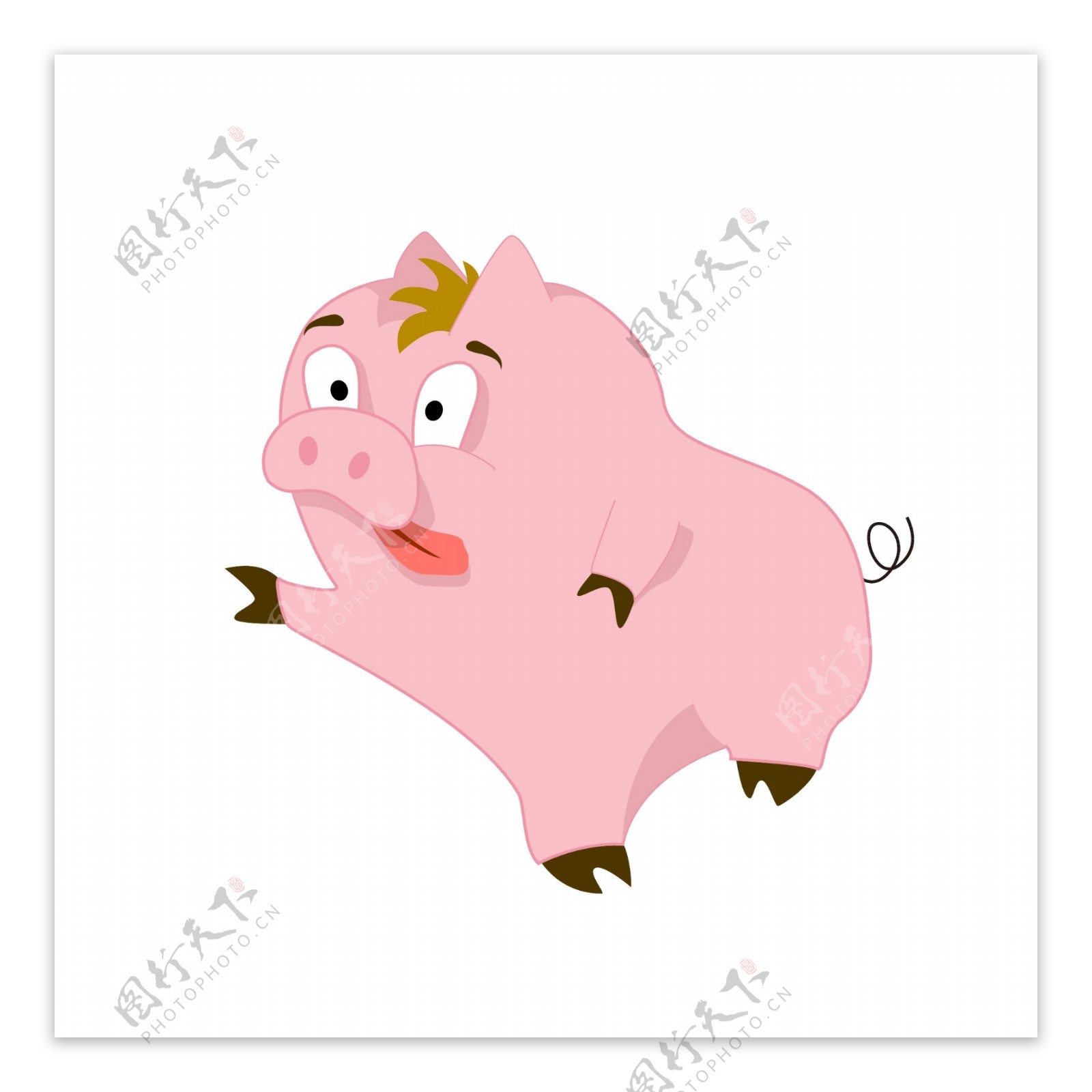 简约猪年卡通猪形象表情包可爱猪元素