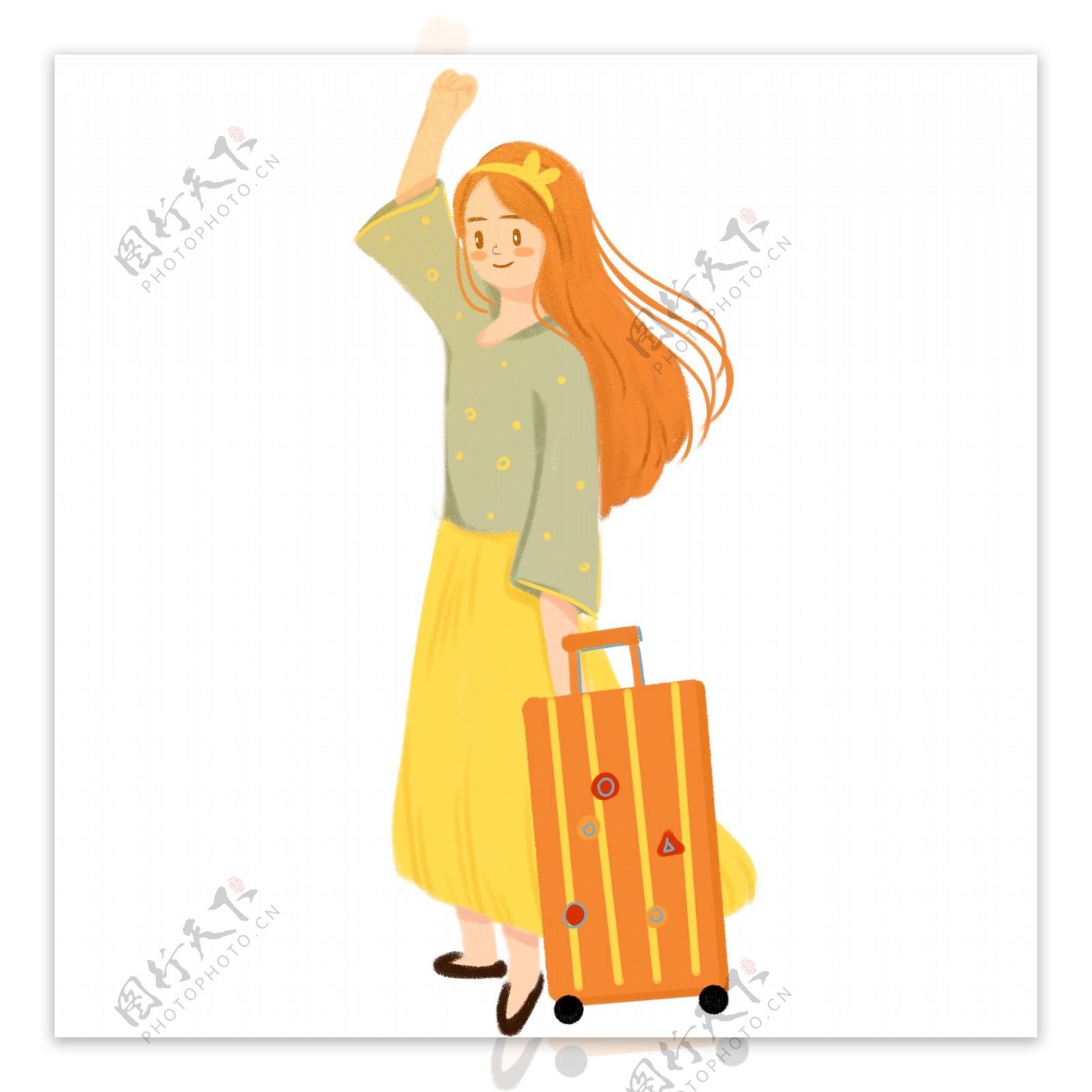 拉着行李箱的女生背影图片素材_免费下载_jpg图片格式_VRF高清图片500642529_摄图网