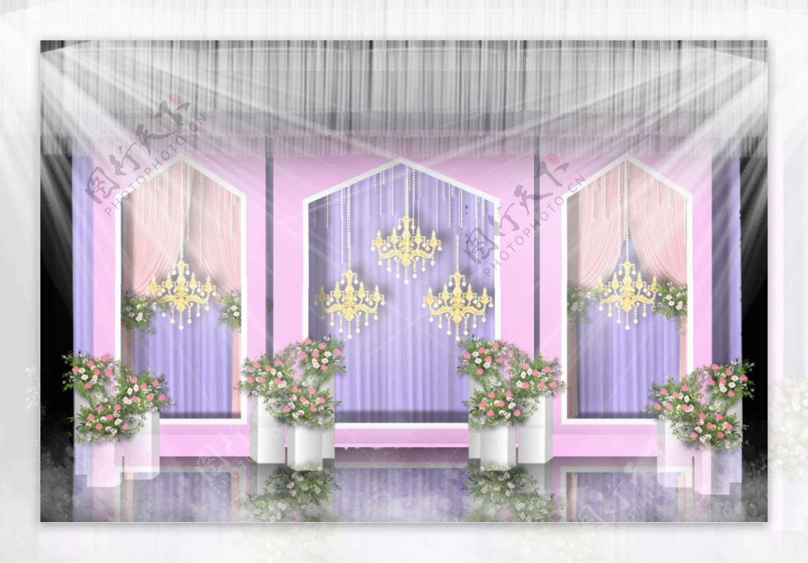 粉红泡泡粉色主题室内小众现场布置图片_效果图_策划价格-找我婚礼