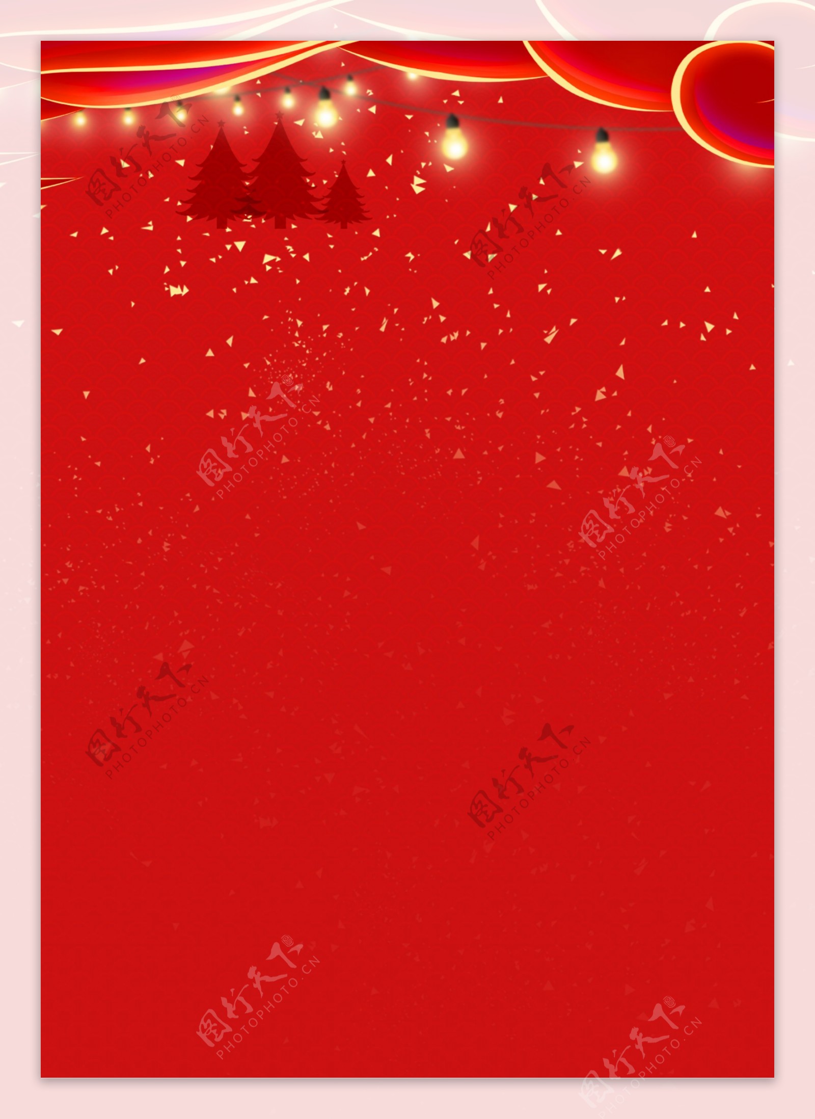 红色喜庆圣诞促销广告背景素材