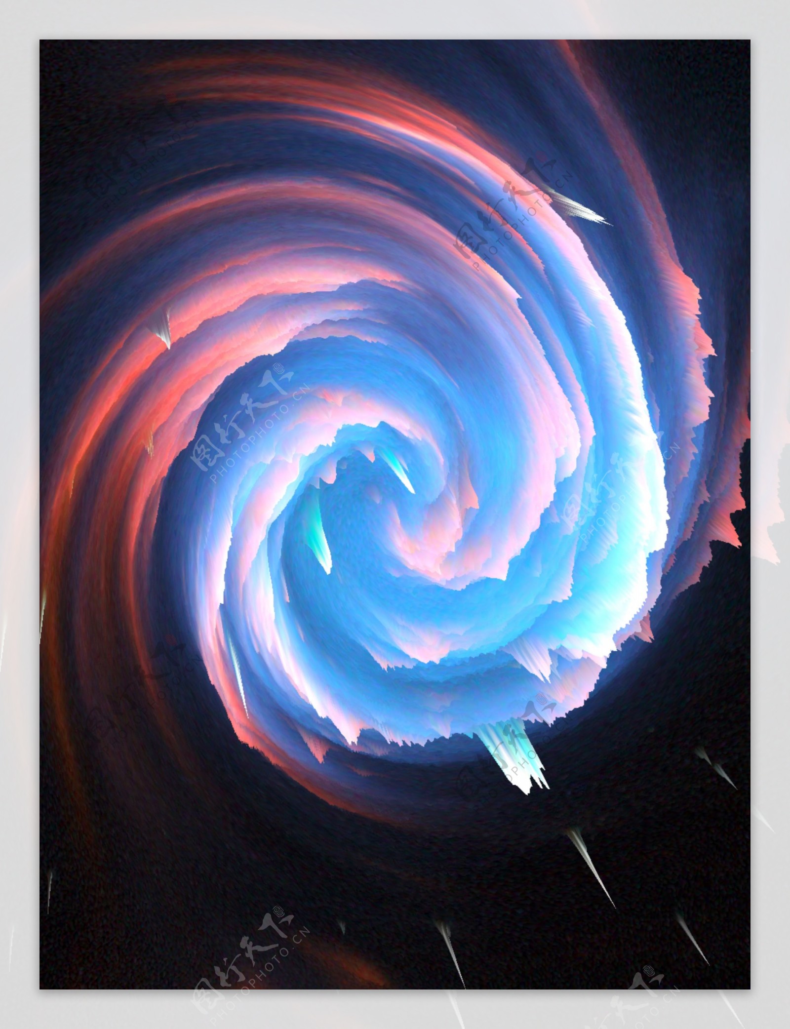 漩涡星云抽象3d质感背景