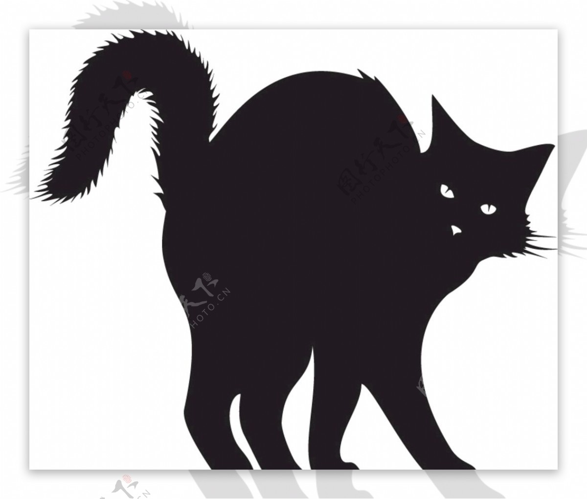黑猫动物矢量EPS可爱